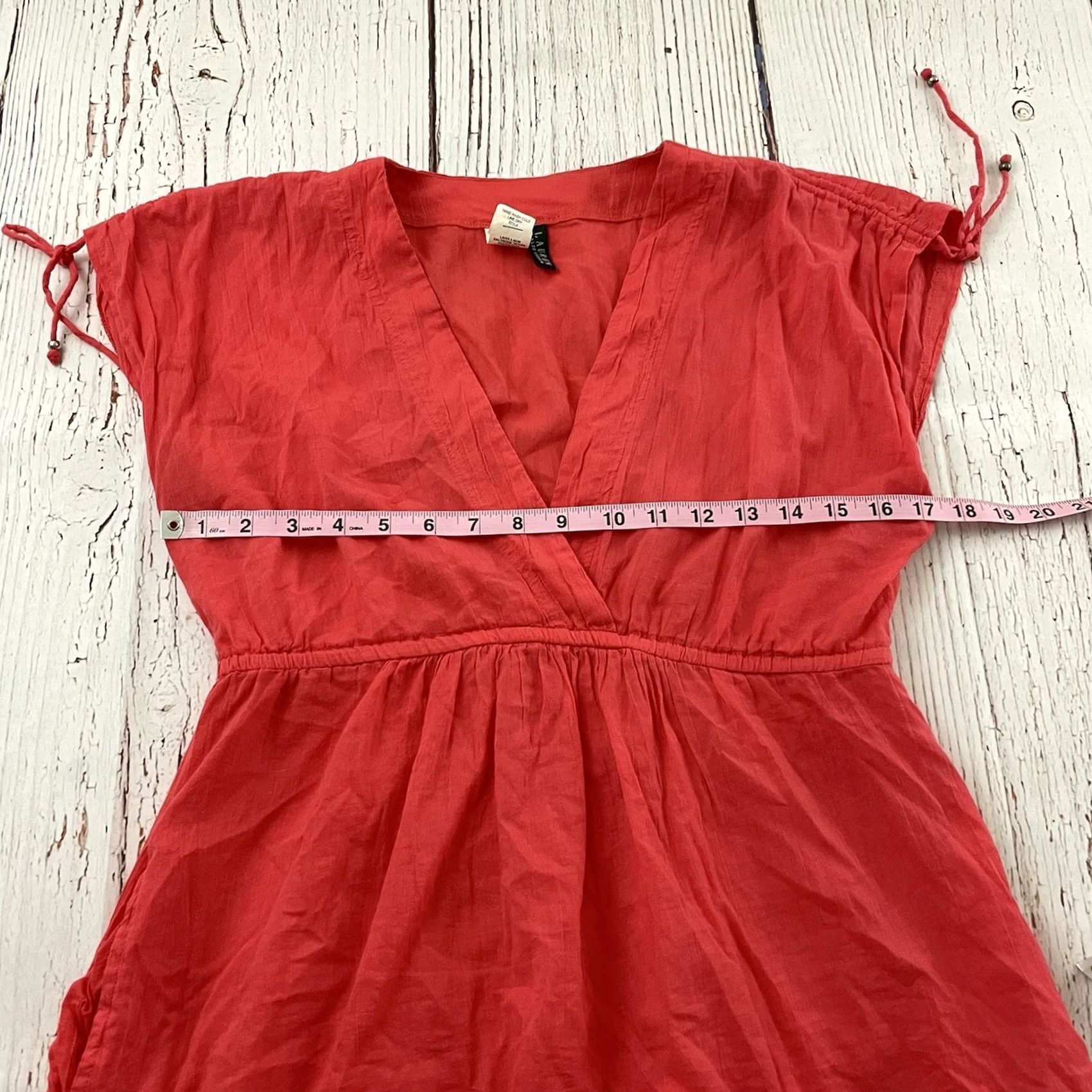 Ralph Lauren Lauren Ralph Lauren Short Dress Women's Medium Pink Cotton Beach Short Sleeves Blouse 90s Beach? Size 32" / US 10 / IT 46 - 3 Thumbnail