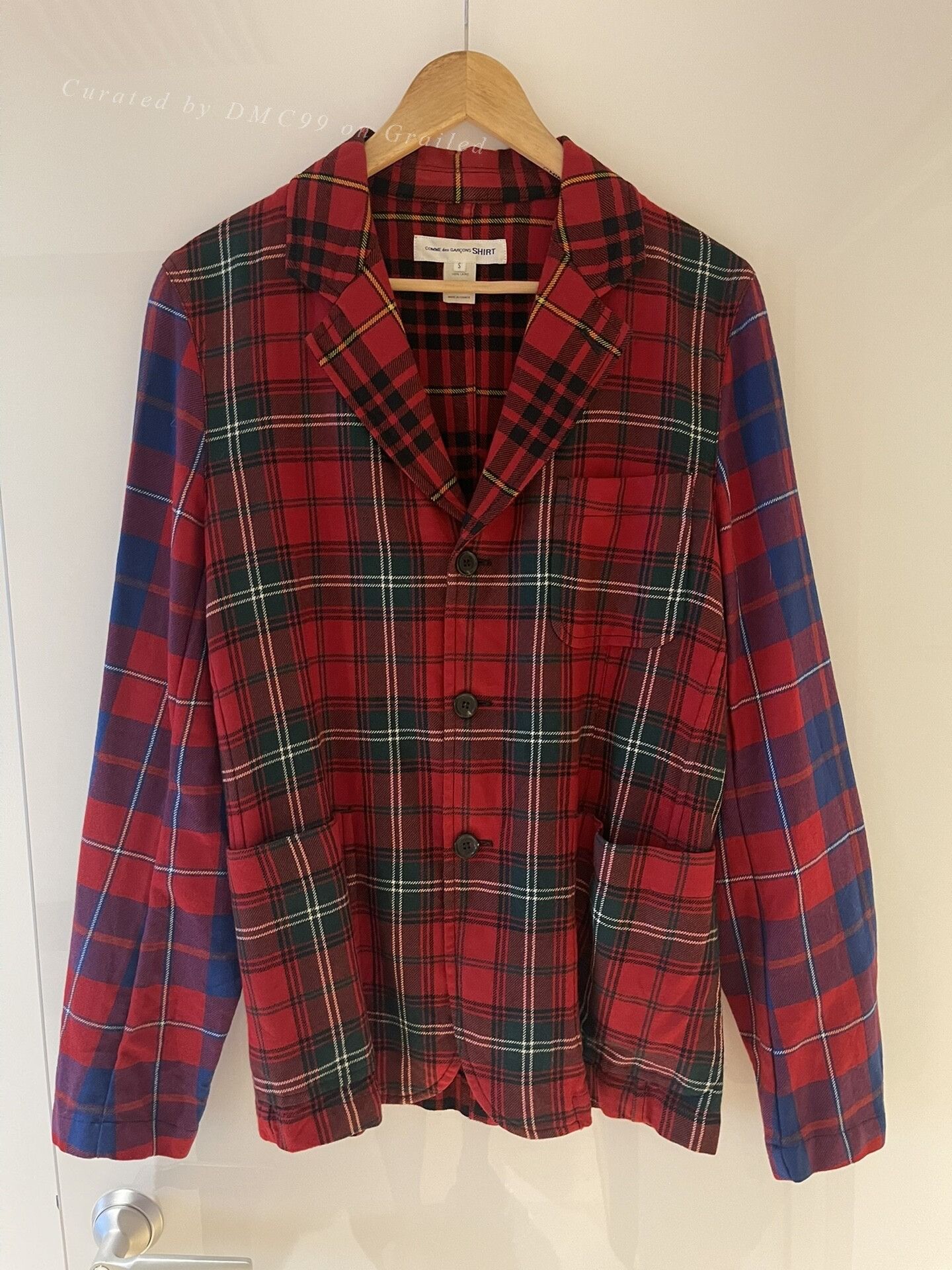 Comme des Garcons SHIRT Comme des Garcons Plaid Patchwork Blazer Size US S / EU 44-46 / 1 - 1 Thumbnail