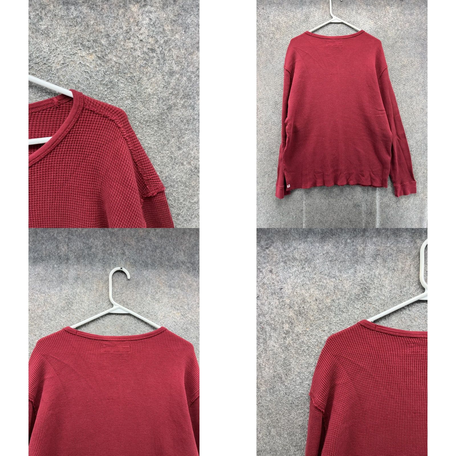 Lucky Brand Lucky Brand Shirt Mens 2XL Red Thermal Triumph Motorcycles Long Sleeve Tee Size US XXL / EU 58 / 5 - 8 Thumbnail