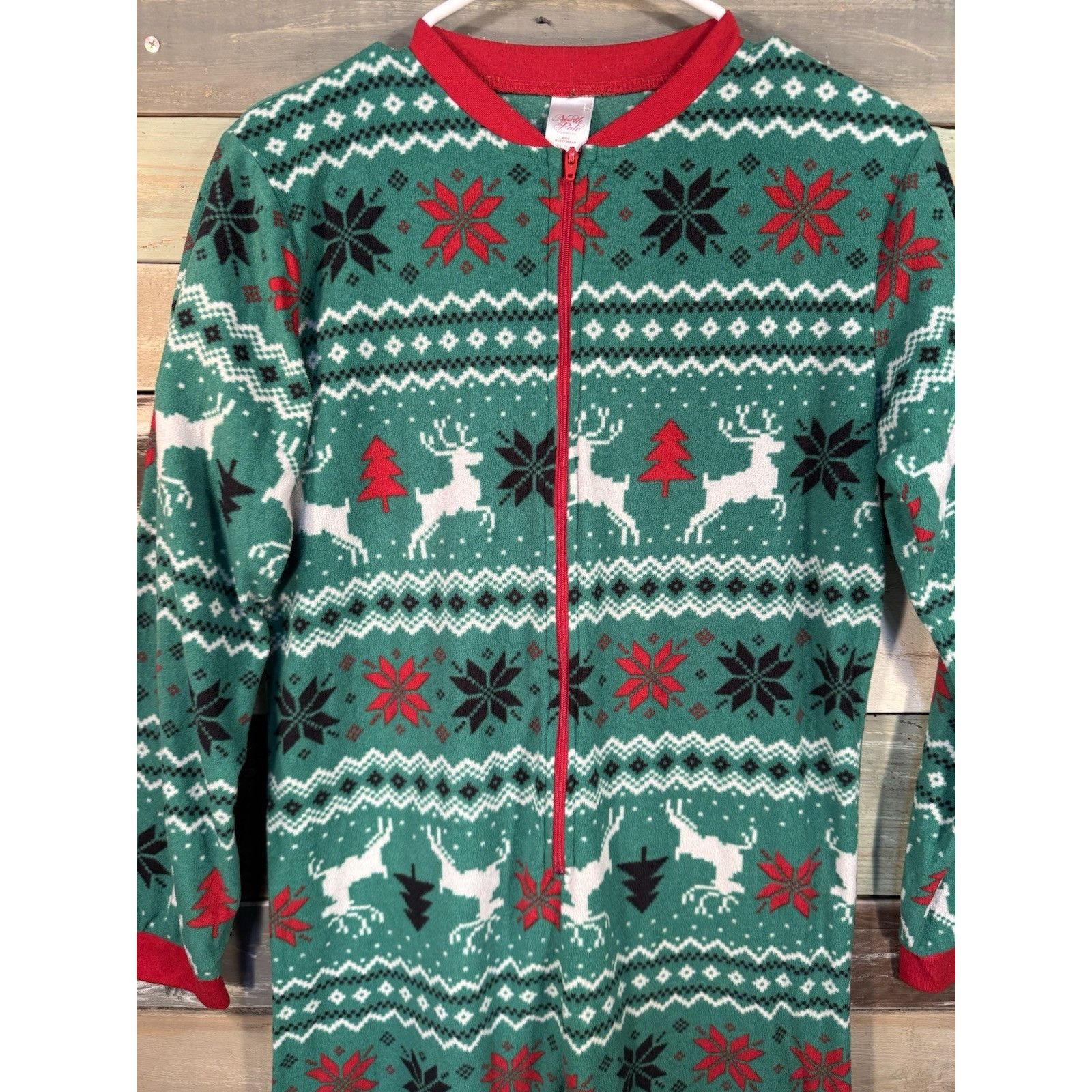 Other NORTH POLE TRADING CO KIDS Sleepwear Fleece One Piece Green Size ONE SIZE - 2 Thumbnail
