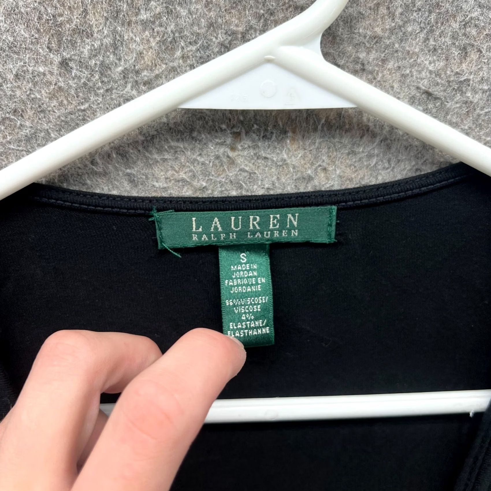 Ralph Lauren VINTAGE? No—Lauren Ralph Lauren Dress Womens Small Black Twist Front Stretch Viscose A-Line Size S / US 4 / IT 40 - 7 Thumbnail