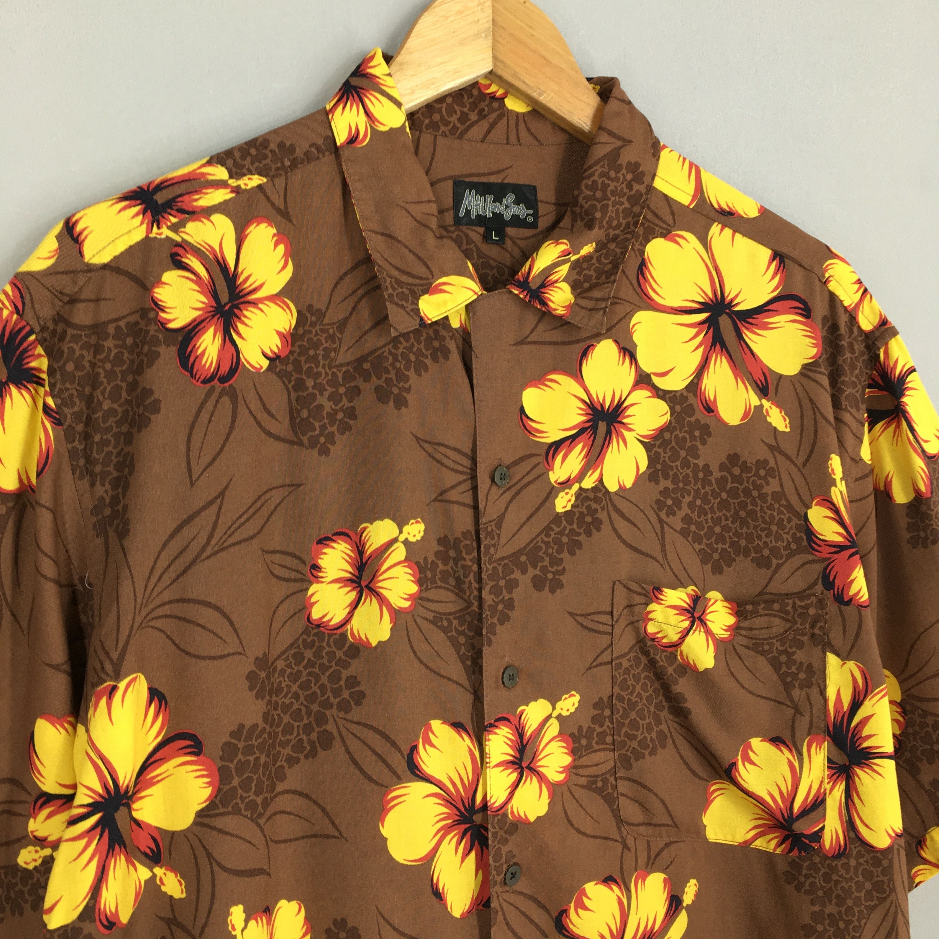 Life's a Beach × Maui and Sons Maui and Sons Hibiscus Flower Tropical Hawaii Cotton Shirt L Size US L / EU 52-54 / 3 - 3 Thumbnail