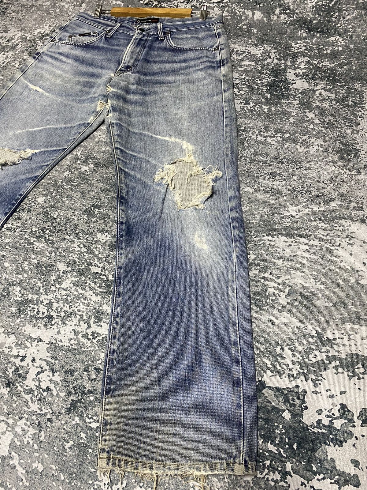 Edwin × Vintage Vintage Edwin E Function Distressed Denim Jeans Size US 34 / EU 50 - 5 Thumbnail
