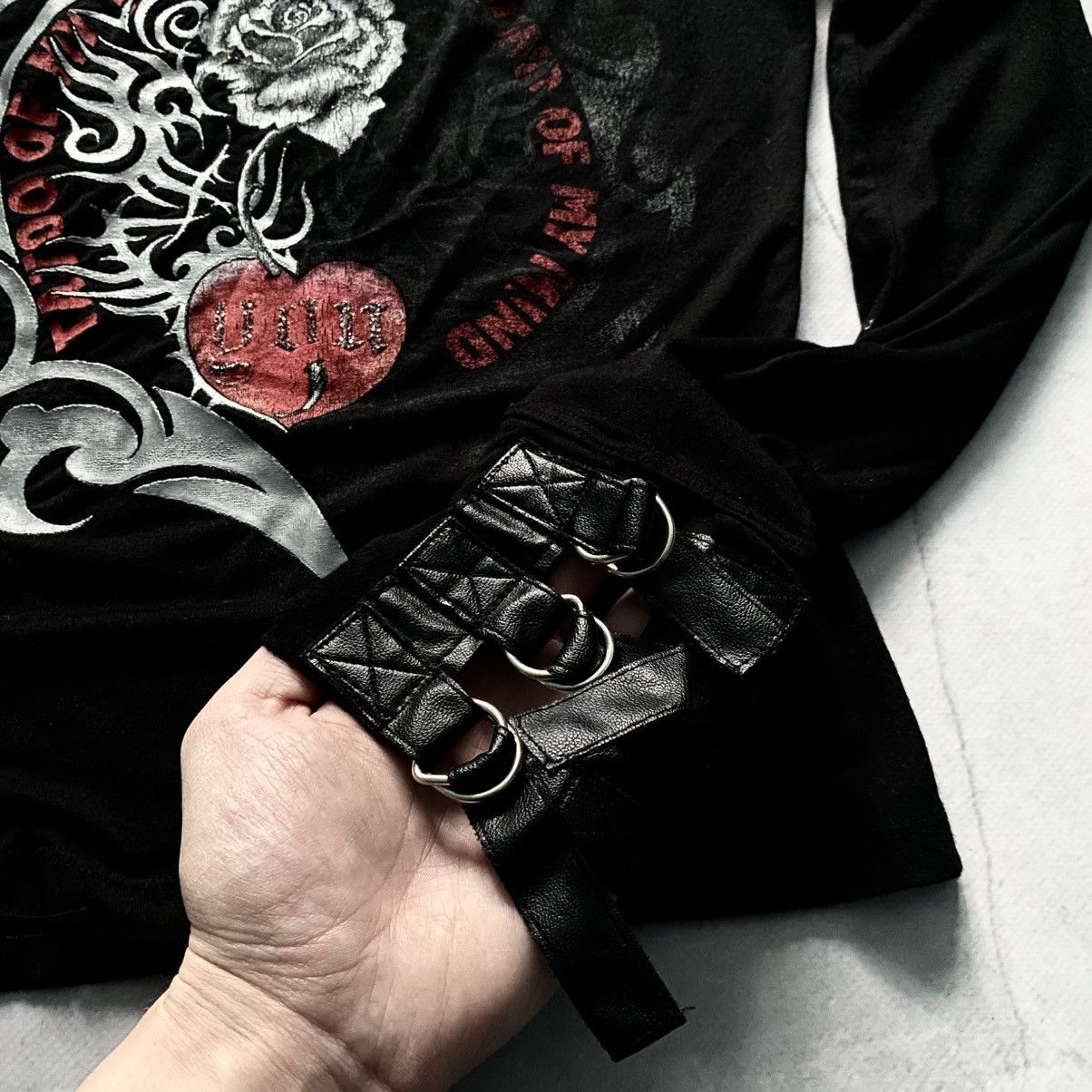 Cop Copine Y2K Punk Strap Long Sleeve T-Shirt Hysteric Glamour Style Size S / US 4 / IT 40 - 6 Thumbnail