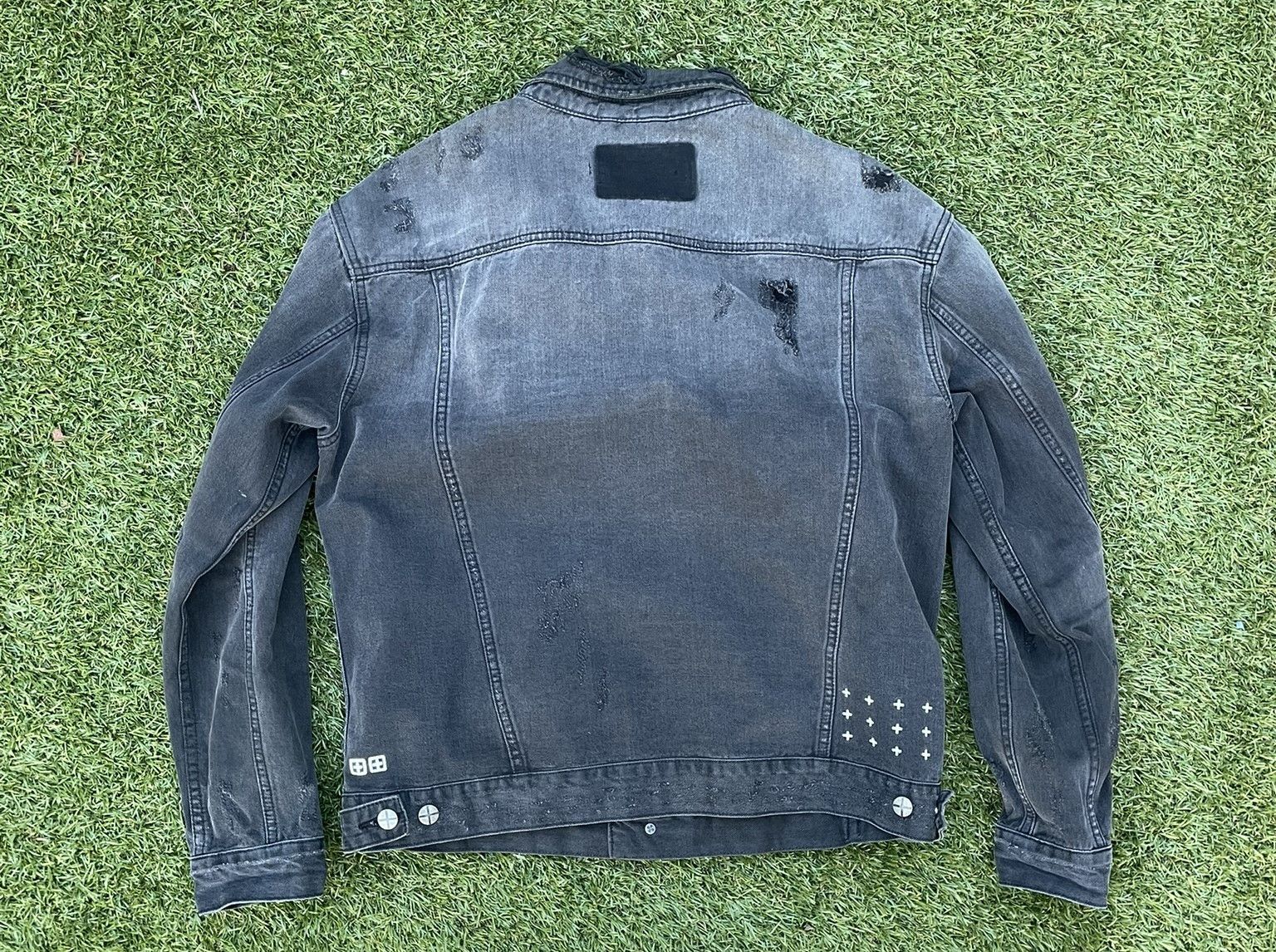 Ksubi Ksubi Oversized Denim Jacket Black Crow Trashed Size Small Size US S / EU 44-46 / 1 - 5 Thumbnail