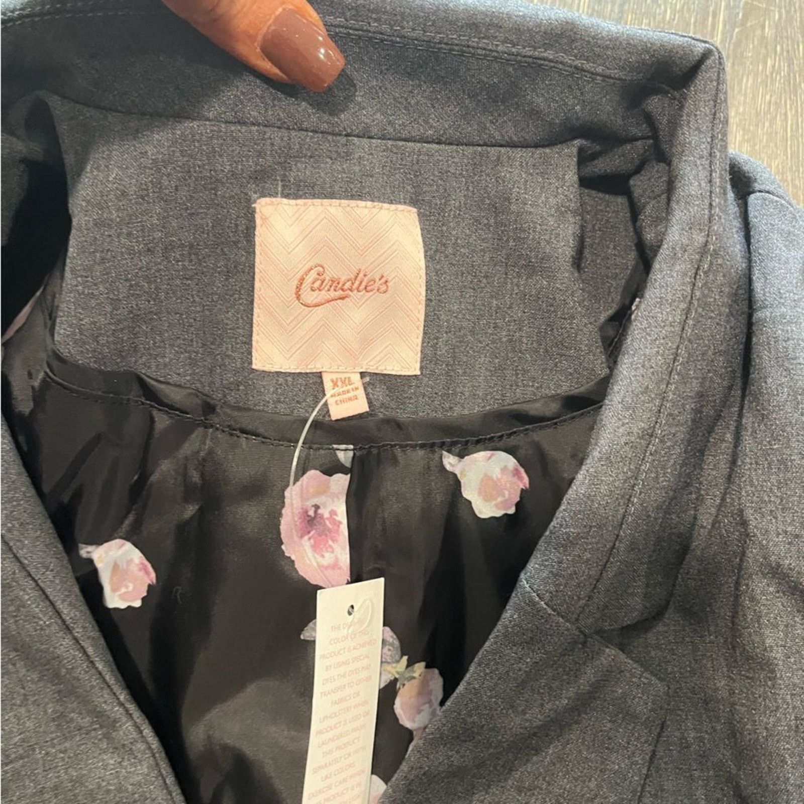 Vintage NWT Candies Juniors Grey Button Front Blazer - Size XXL Size XXL / US 16-18 / IT 52-54 - 4 Thumbnail