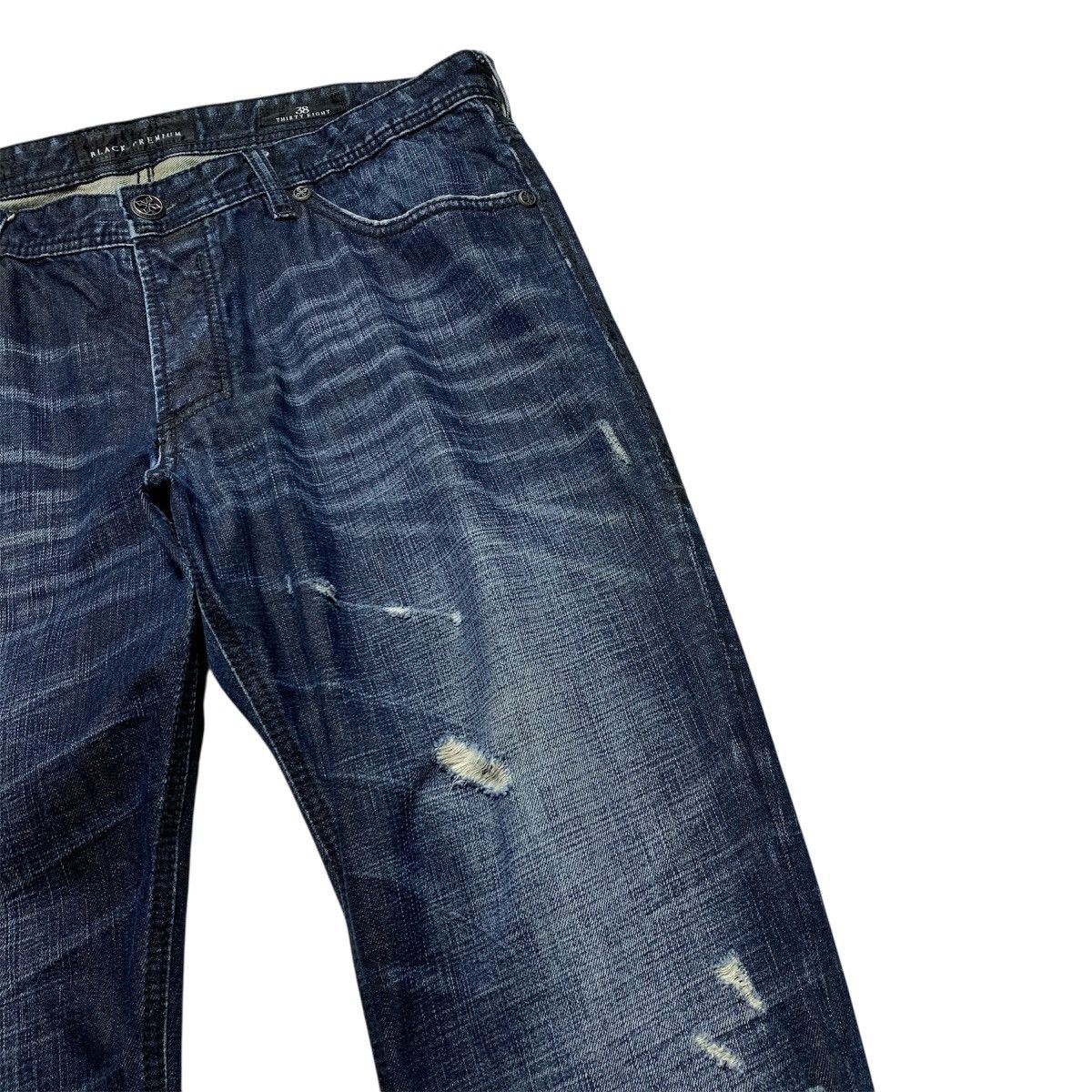 Affliction Rare Y2k Affliction Cross Studded Distressed Faded Jeans Size US 38 / EU 54 - 9 Thumbnail