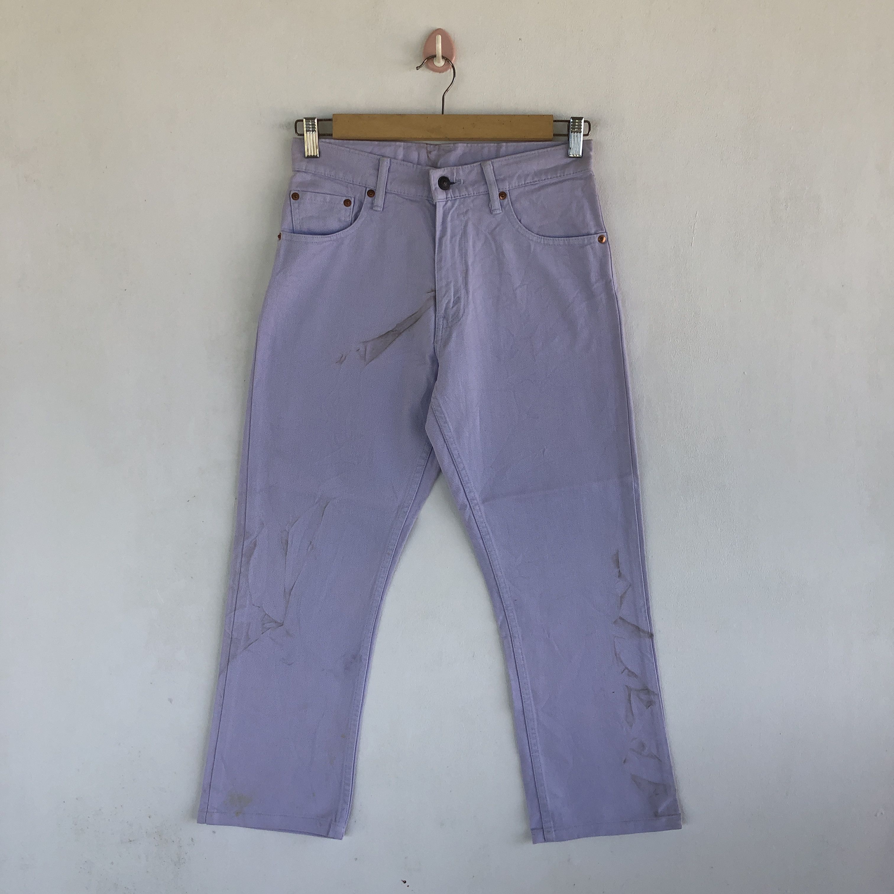 Levi's × Vintage Vintage Dirty Levis 554 Jeans Levi's Purple Denim Size 28" / US 6 / IT 42 - 1 Thumbnail