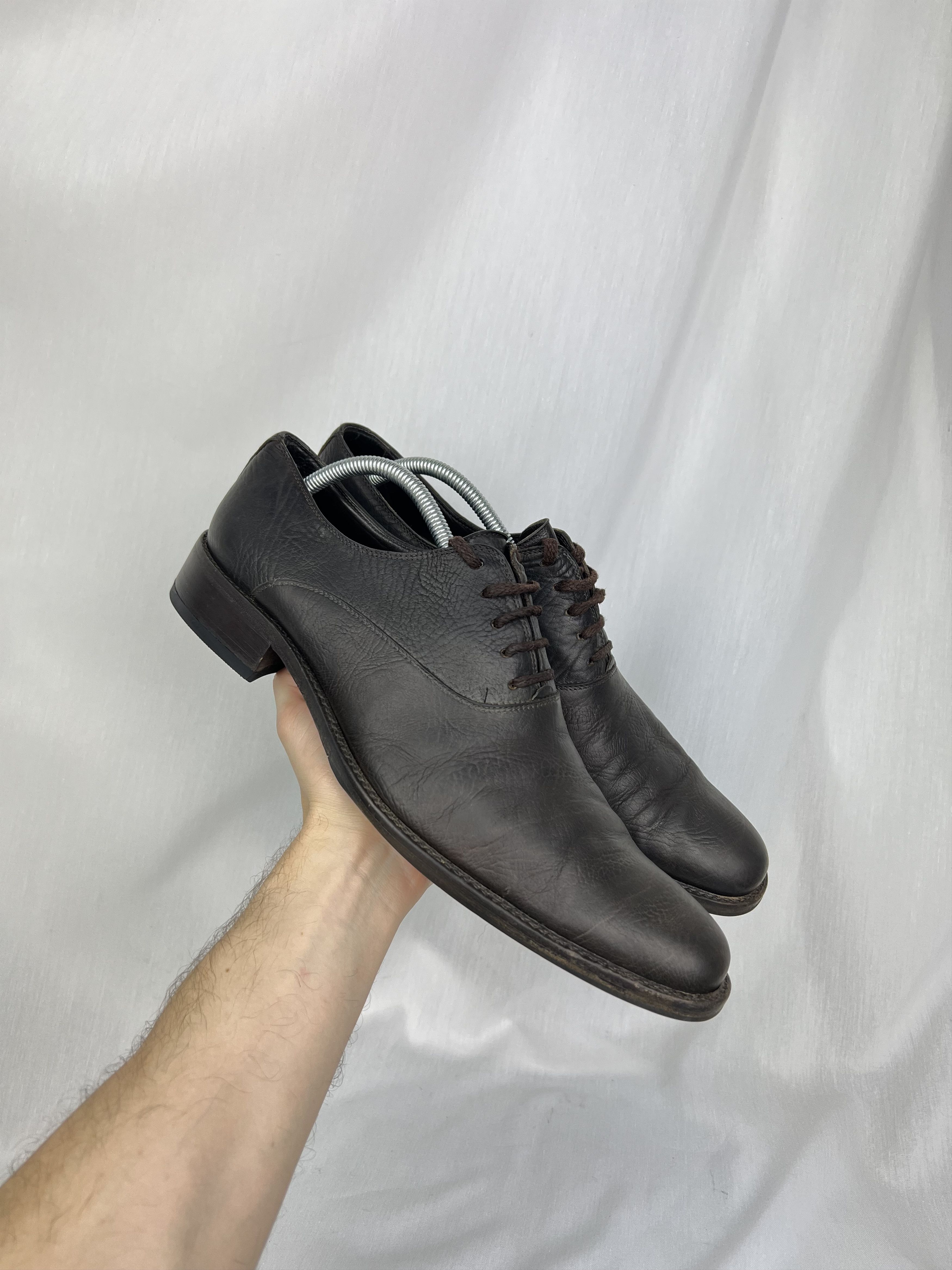 Doucal's Deer Skin Leather Pointed Derby Dress Shoes Size US 10.5 / EU 43-44 - 7 Thumbnail