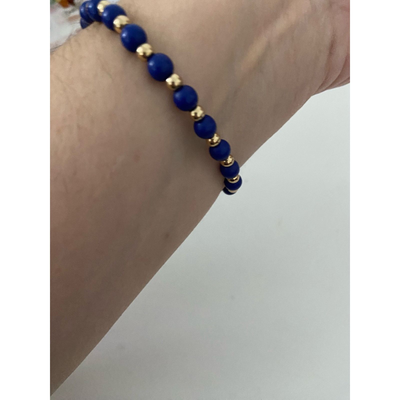 Other blue and gold bead bracelet with fancy Star charms Size ONE SIZE - 2 Thumbnail