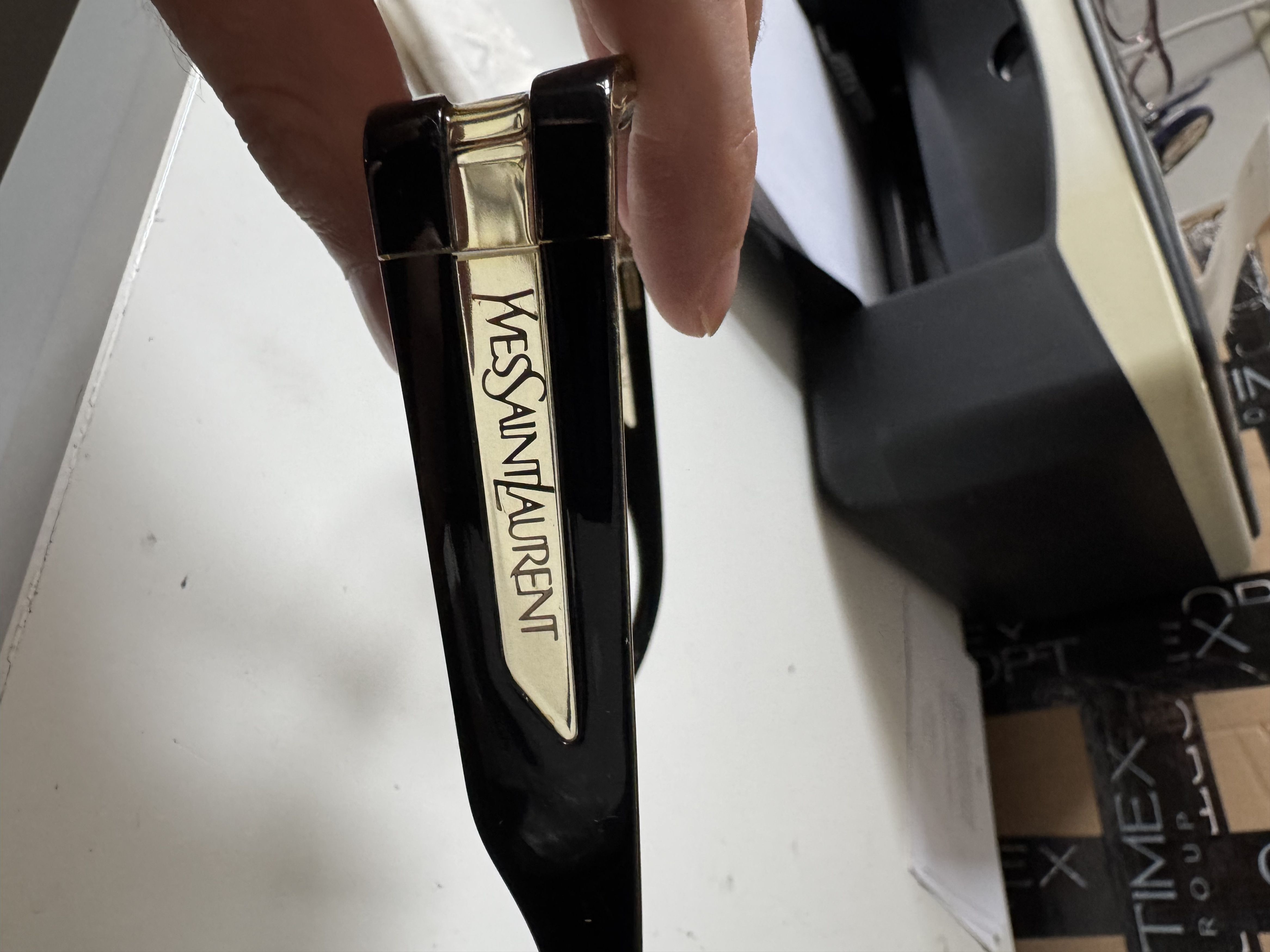 Saint Laurent Paris Yves Saint Laurent 00s Black Glasses Transparent Elements Size ONE SIZE - 6 Thumbnail