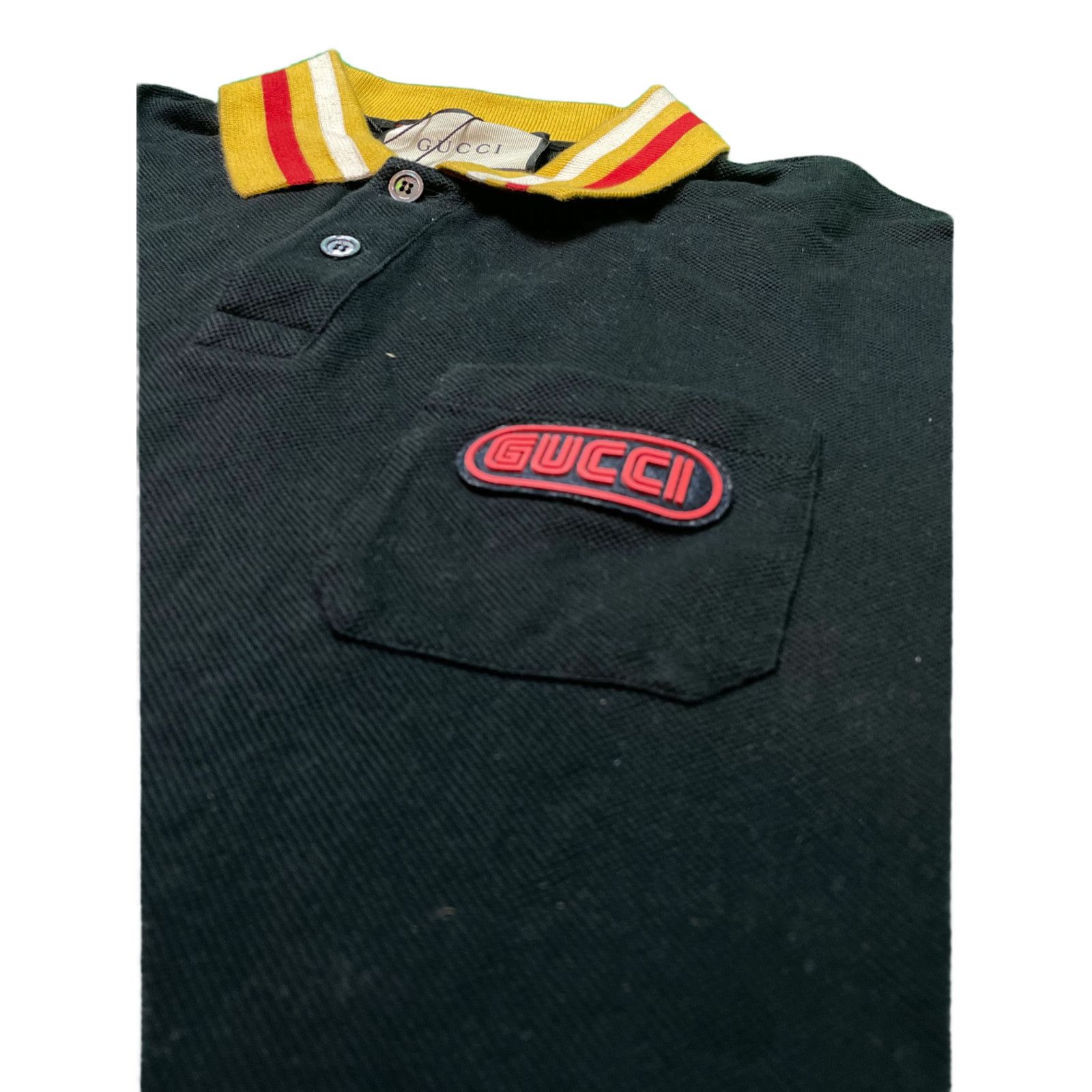 Gucci Gucci Bee Black & Yellow Polo Size US M / EU 48-50 / 2 - 2 Thumbnail