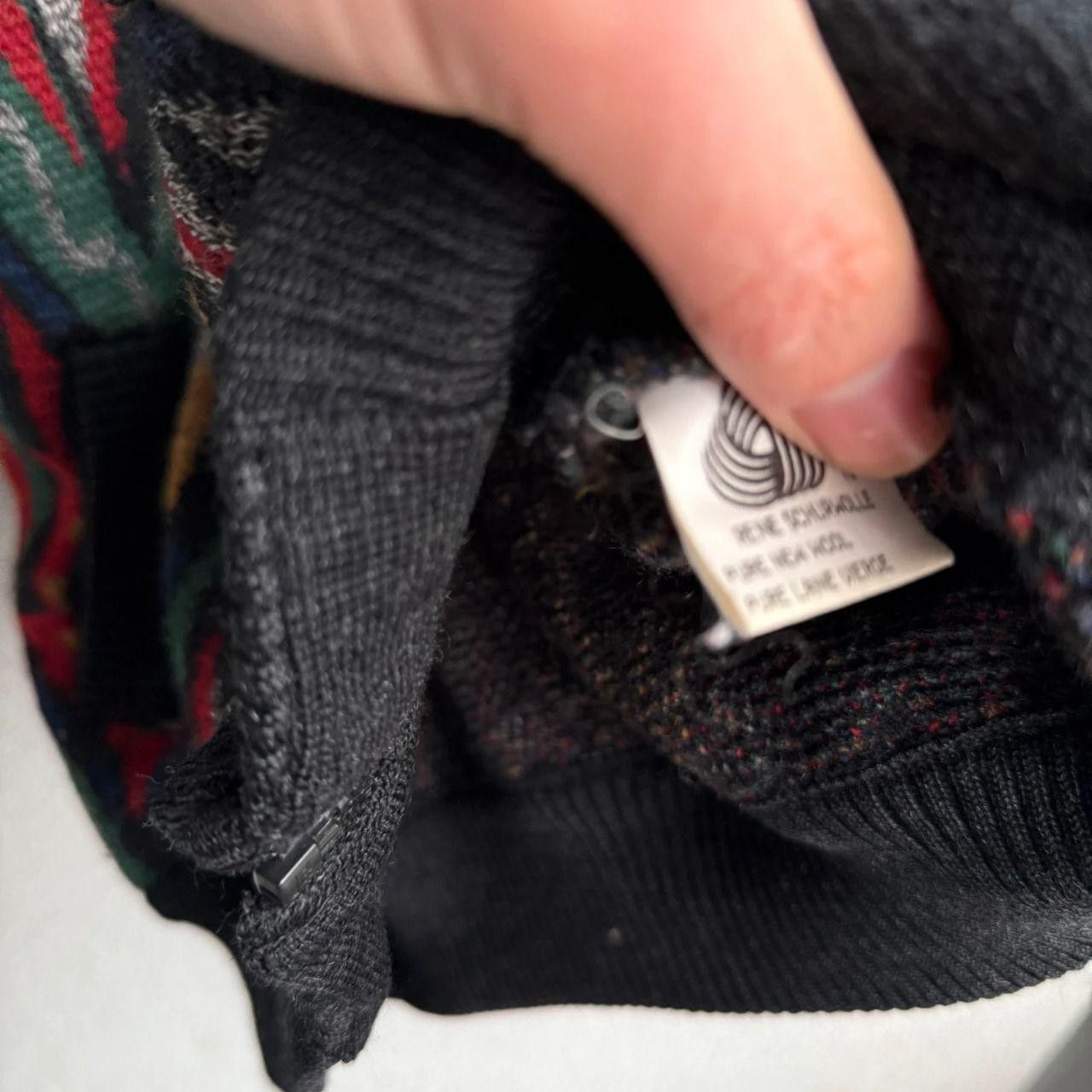 Vintage Vintage 90s Wool Jacket Cabke Knit Multi Colour Coogi Vibe Size US XL / EU 56 / 4 - 6 Thumbnail