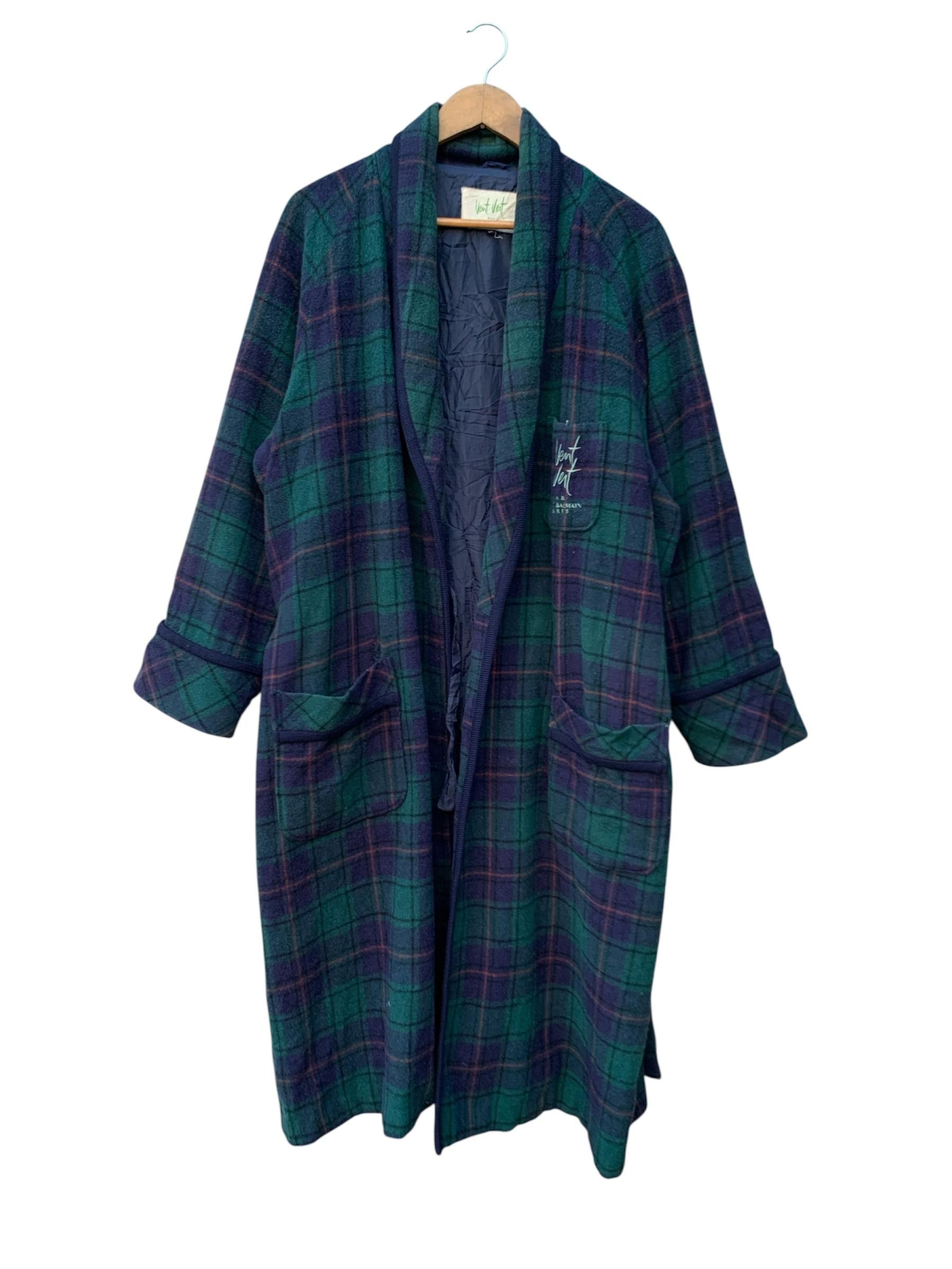 Pierre Balmain Pierre Balmain Vent vert Wool Robe Size US L / EU 52-54 / 3 - 1 Thumbnail
