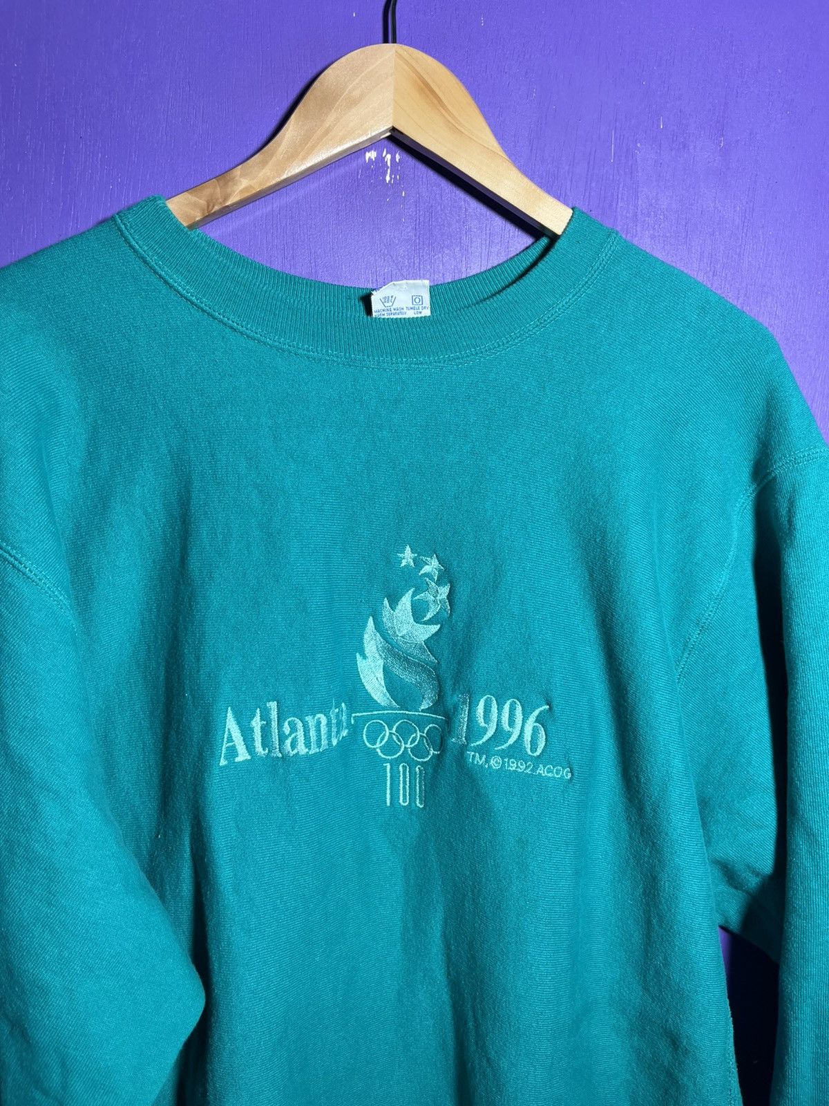 Champion × USA Olympics × Vintage Vintage Champion Atlanta 1996 tonal reverse weave Size US XL / EU 56 / 4 - 3 Thumbnail