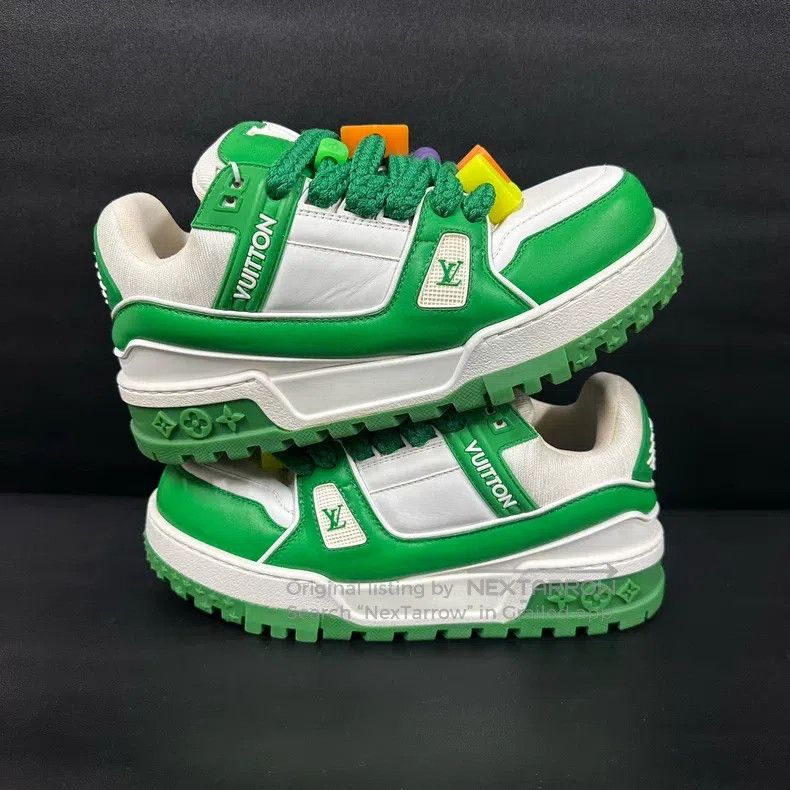 Louis Vuitton Louis Vuitton Xiaopangding White and Green Board Shoes Size US 6.5 / EU 39-40 - 6 Thumbnail