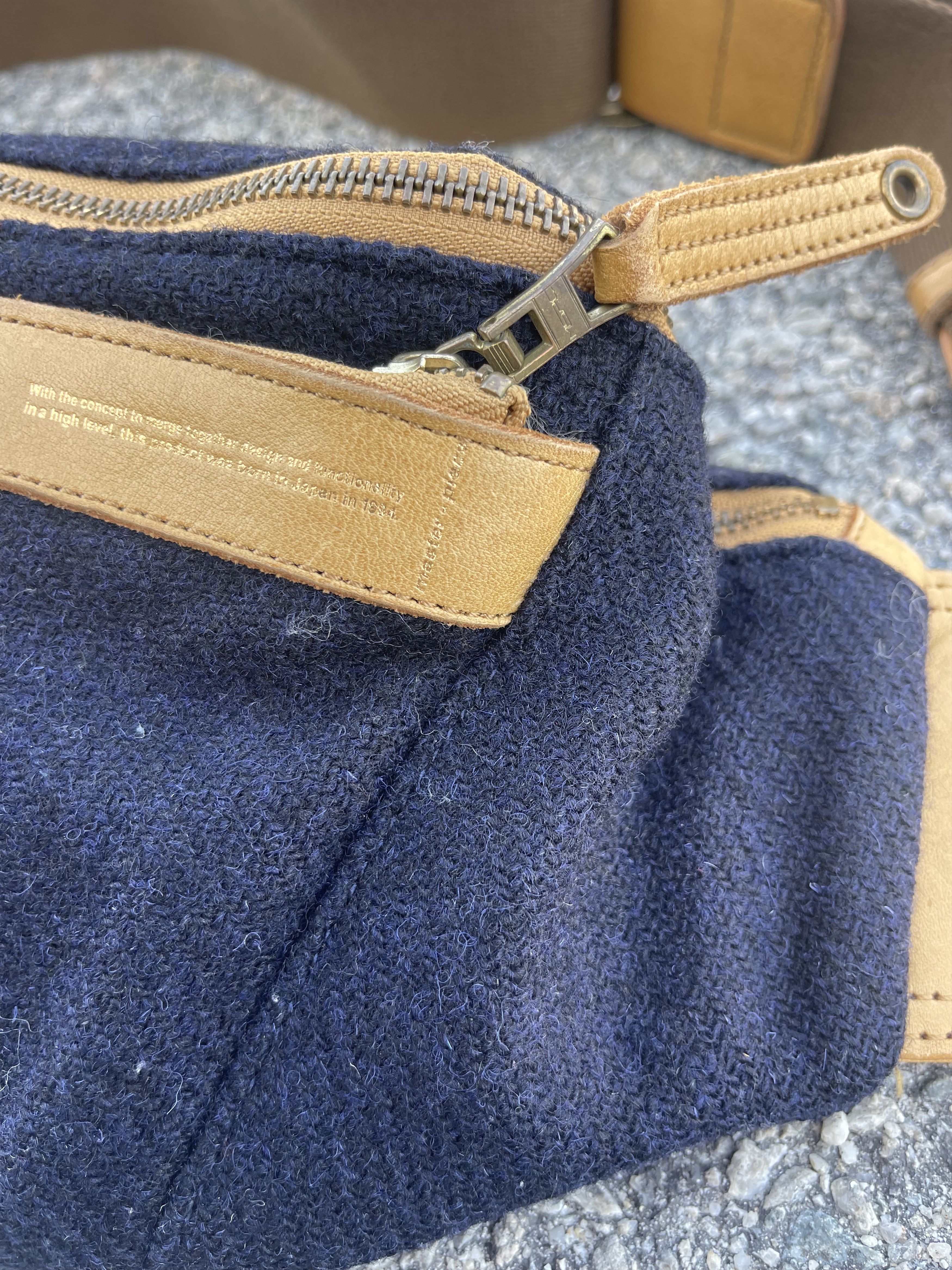 Harris Tweed Masterpiece X Harris Tweed Wool Waistbag Blue Black Size ONE SIZE - 5 Thumbnail