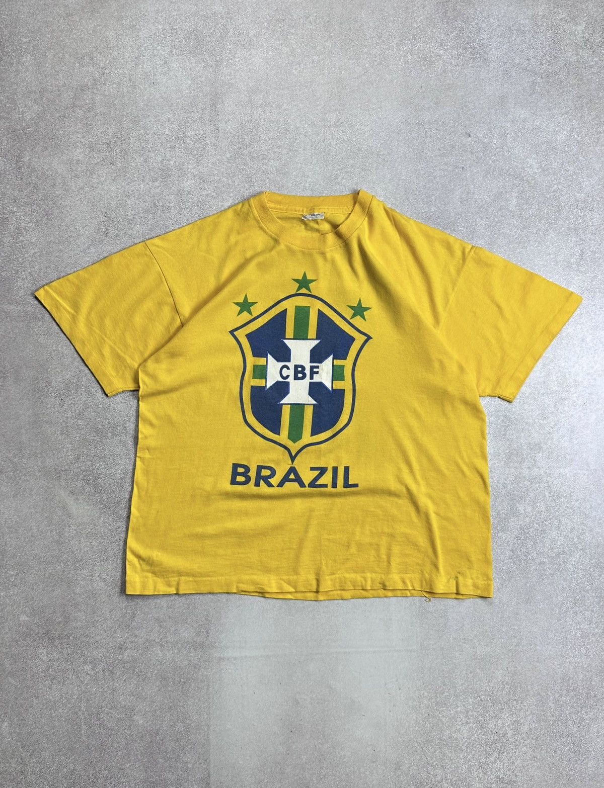 Vintage Vintage 90s Brasil Juninho 25 Boxy T-shirt XL Size US XL / EU 56 / 4 - 1 Thumbnail