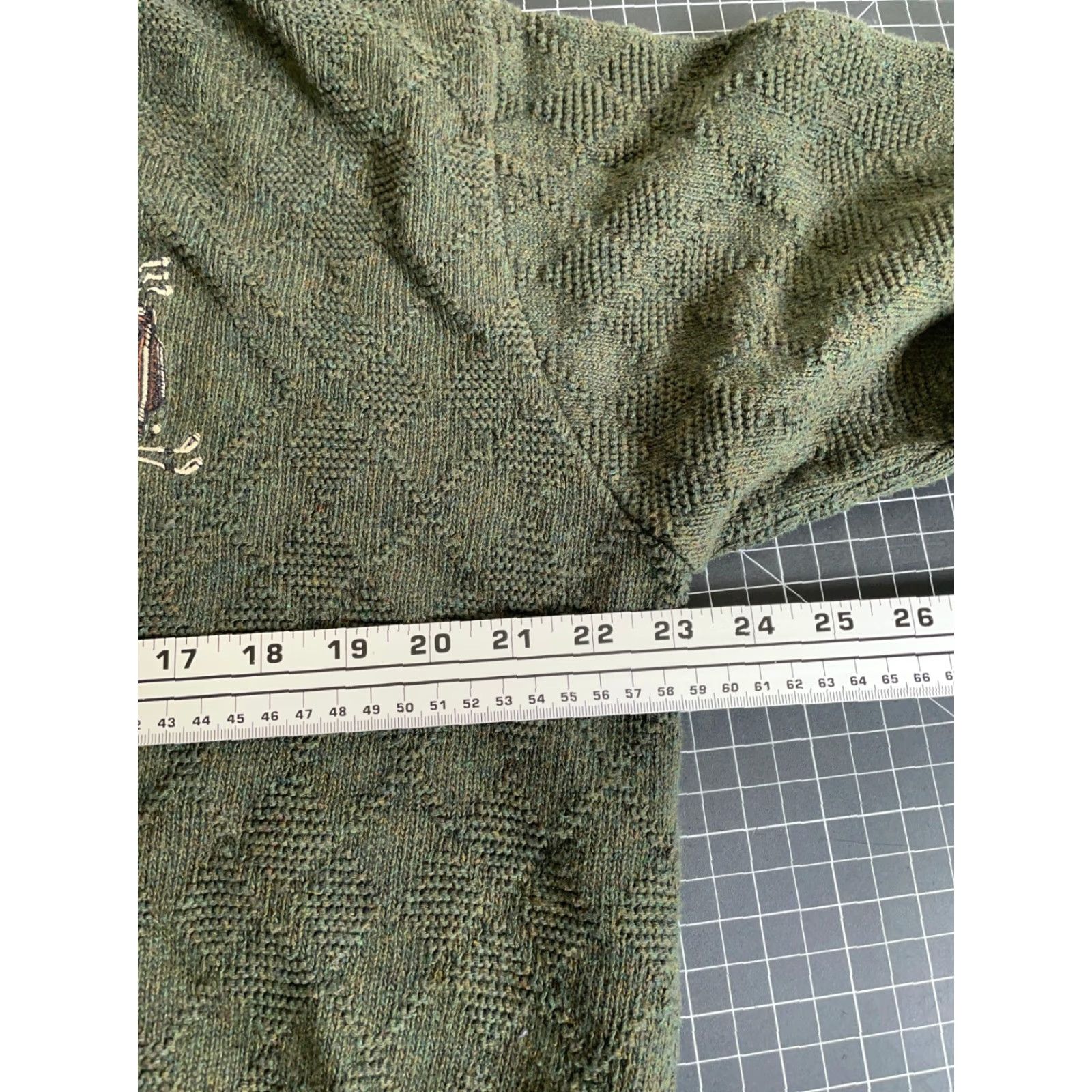Haggar VINTAGE Haggar Tour Golf Sweater Shirt Adult Medium Green Cotton Blend Heavyweight V-Neck Pullover Men’s 90s Golf Embroidered US Made Size US M / EU 48-50 / 2 - 5 Thumbnail
