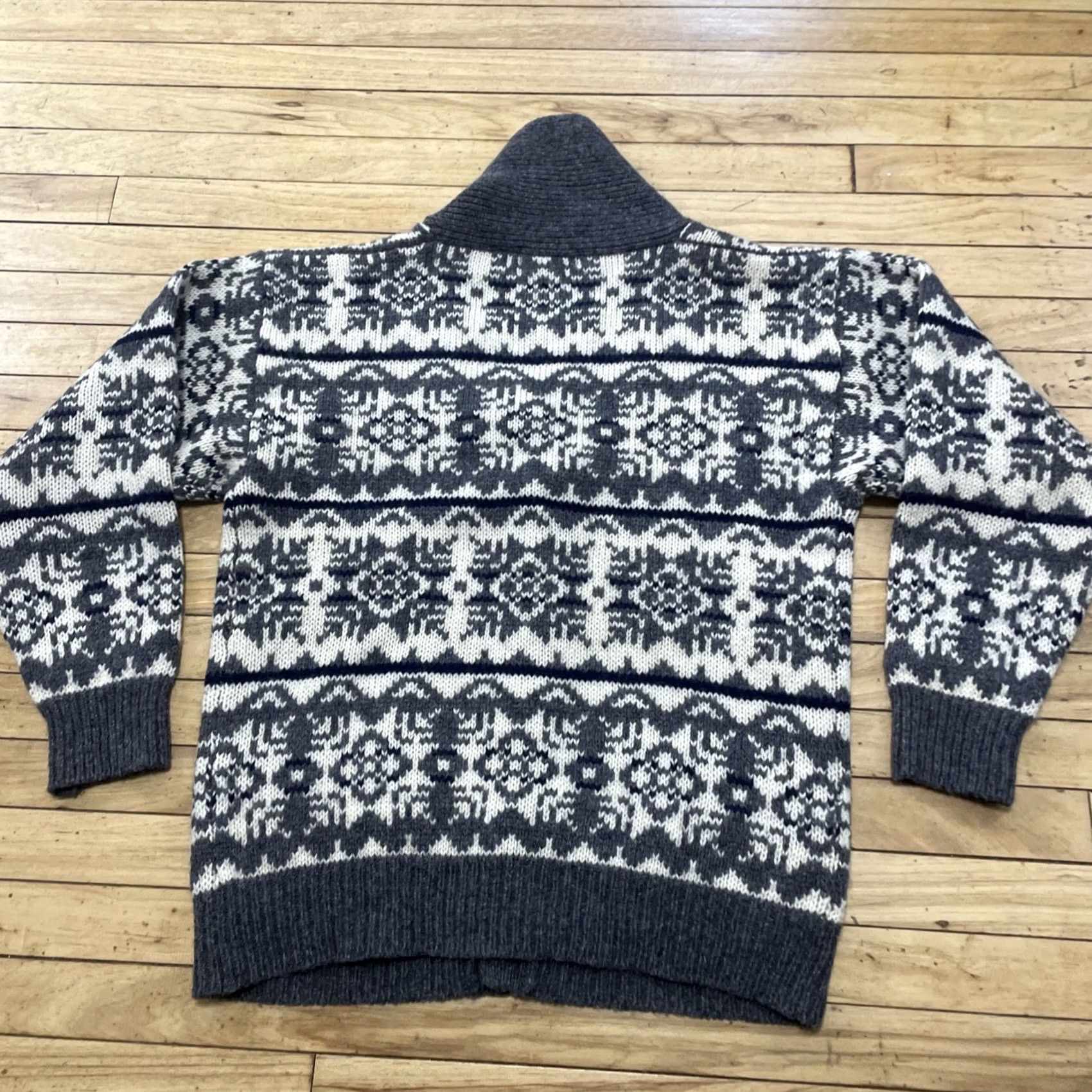 Eddie Bauer VINTAGE Eddie Bauer Cardigan Men L Wool Geometric Knit Crew Neck Blue Gray Capsule 80s 90s Nordic Pattern Christmas Holiday Americana Rustic Size US L / EU 52-54 / 3 - 2 Thumbnail