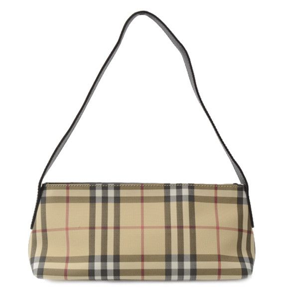 Burberry Burberry Burberry Canvas Nova Check One Shoulder Bag Beige Canvas Shoulder Bag 71619 in Very Good Condition Size ONE SIZE - 1 Thumbnail