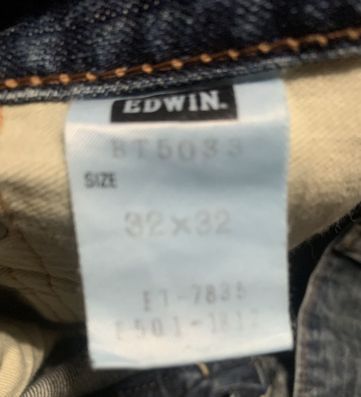 Edwin Vintage Edwin 503 Blue Trip Straight Jeans Distressed Size US 34 / EU 50 - 9 Thumbnail