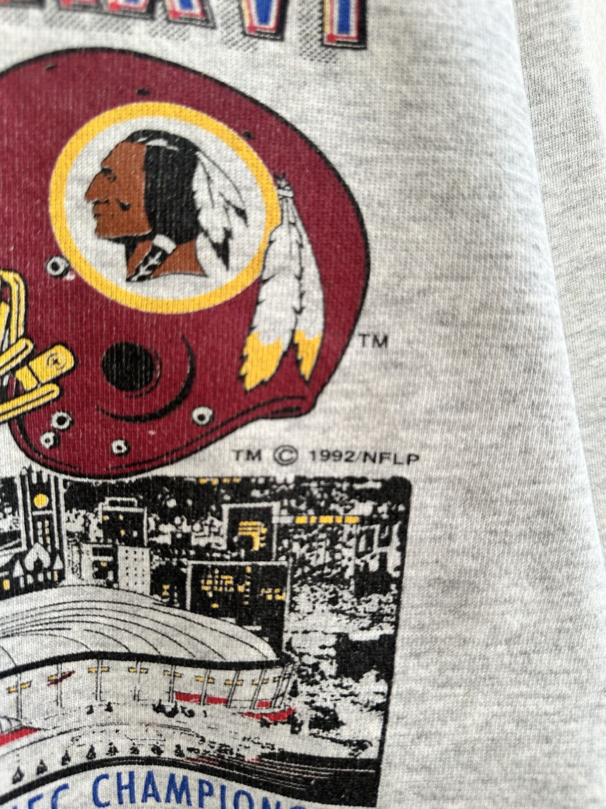 Vintage vintage 1992 BUFFALO BILLS VS WASHINGTON REDSKINS sweatshirt Size US M / EU 48-50 / 2 - 4 Thumbnail
