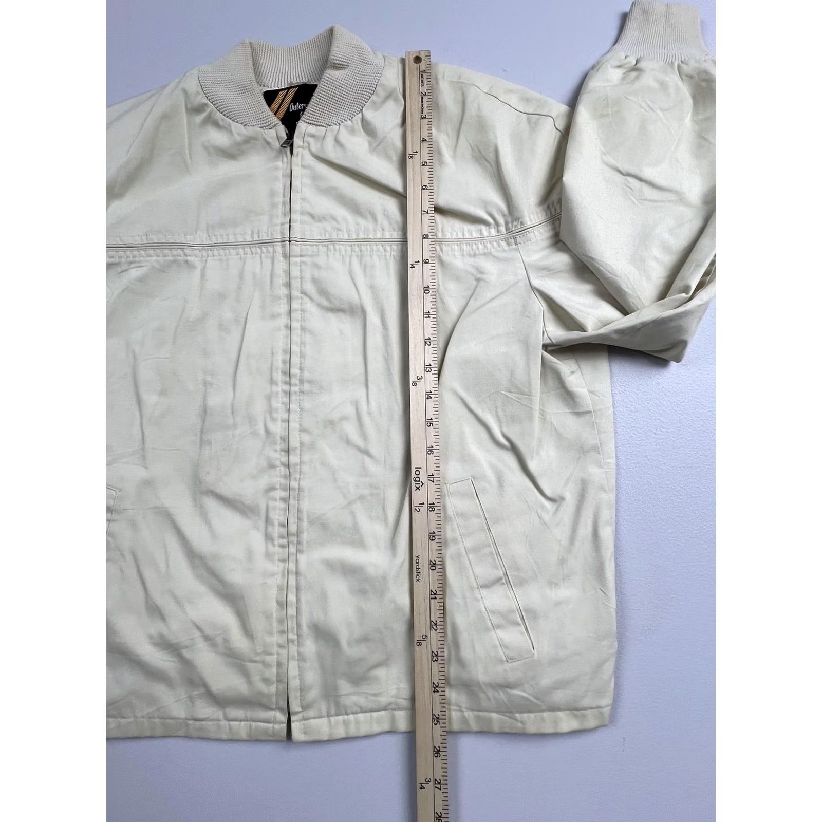 Sears VINTAGE Sears Jacket Mens XL Beige Microfiber Bomber Full Zip Lined Casual Size US XL / EU 56 / 4 - 5 Thumbnail