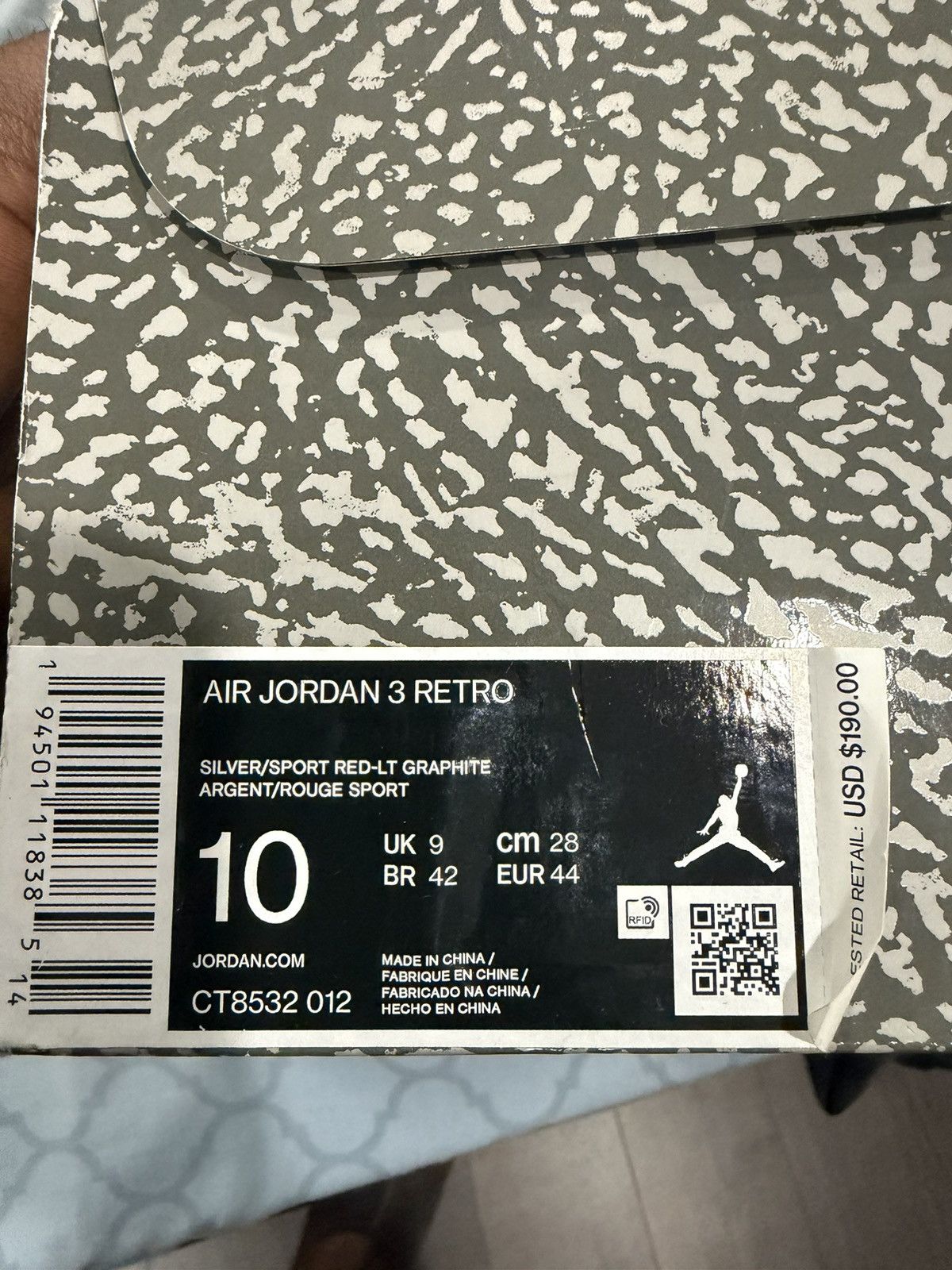 Jordan Brand Air Jordan 3 Retro “Cool Grey” 2021 Size US 10 / EU 43 - 10 Thumbnail