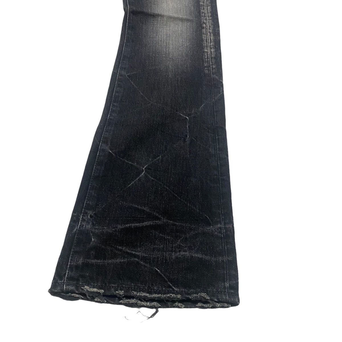 CIVARIZE Civarize Black Whisker Denim Flare Jeans Size US 30 / EU 46 - 9 Thumbnail