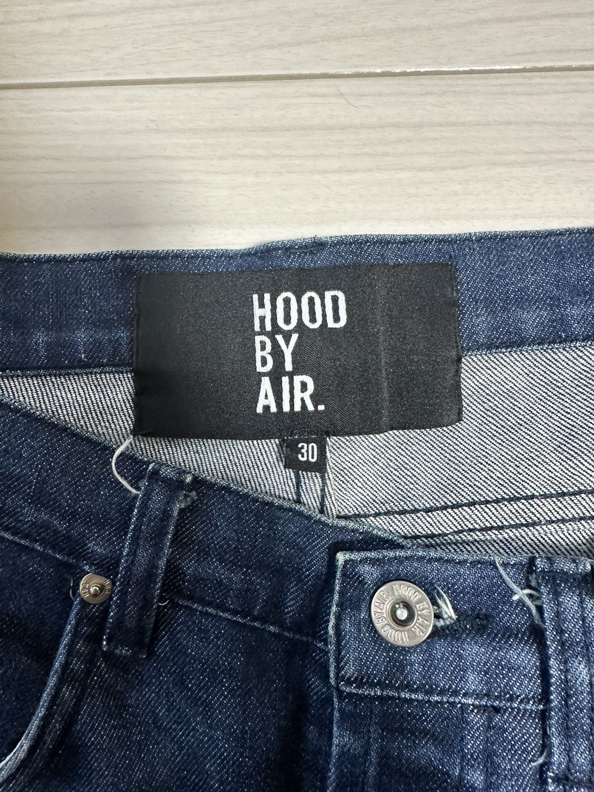 Anonymous Club × Hood By Air Hood By Air Zip Logo Denim Jeans Size US 30 / EU 46 - 5 Thumbnail