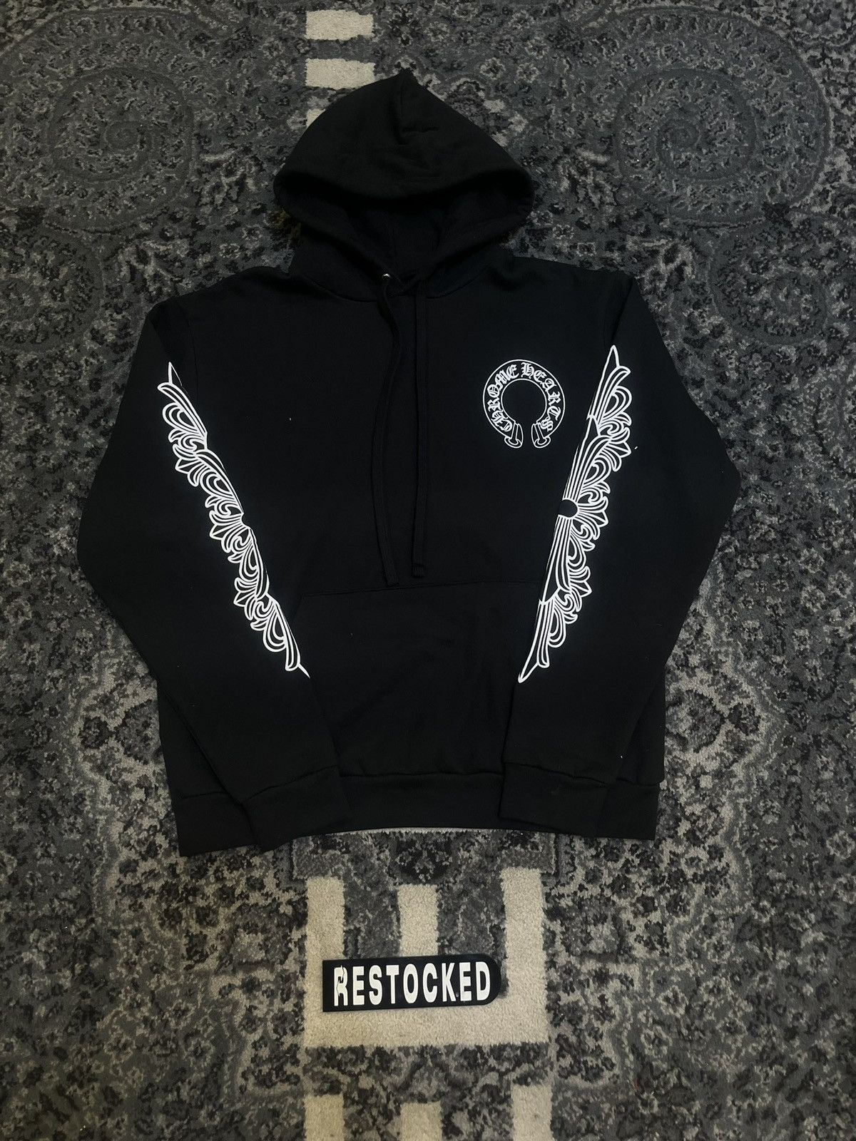 Chrome Hearts CHROME HEARTS FLORAL BLACK HOODIE Size US M / EU 48-50 / 2 - 2 Thumbnail