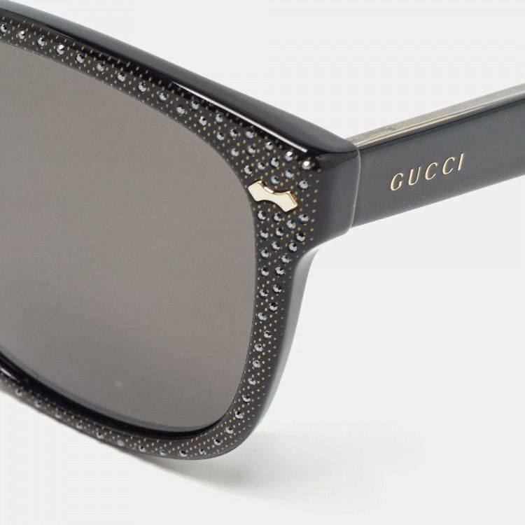 Gucci Gucci Black GG0047S Crystal Embellished Square Sunglasses Size ONE SIZE - 2 Thumbnail