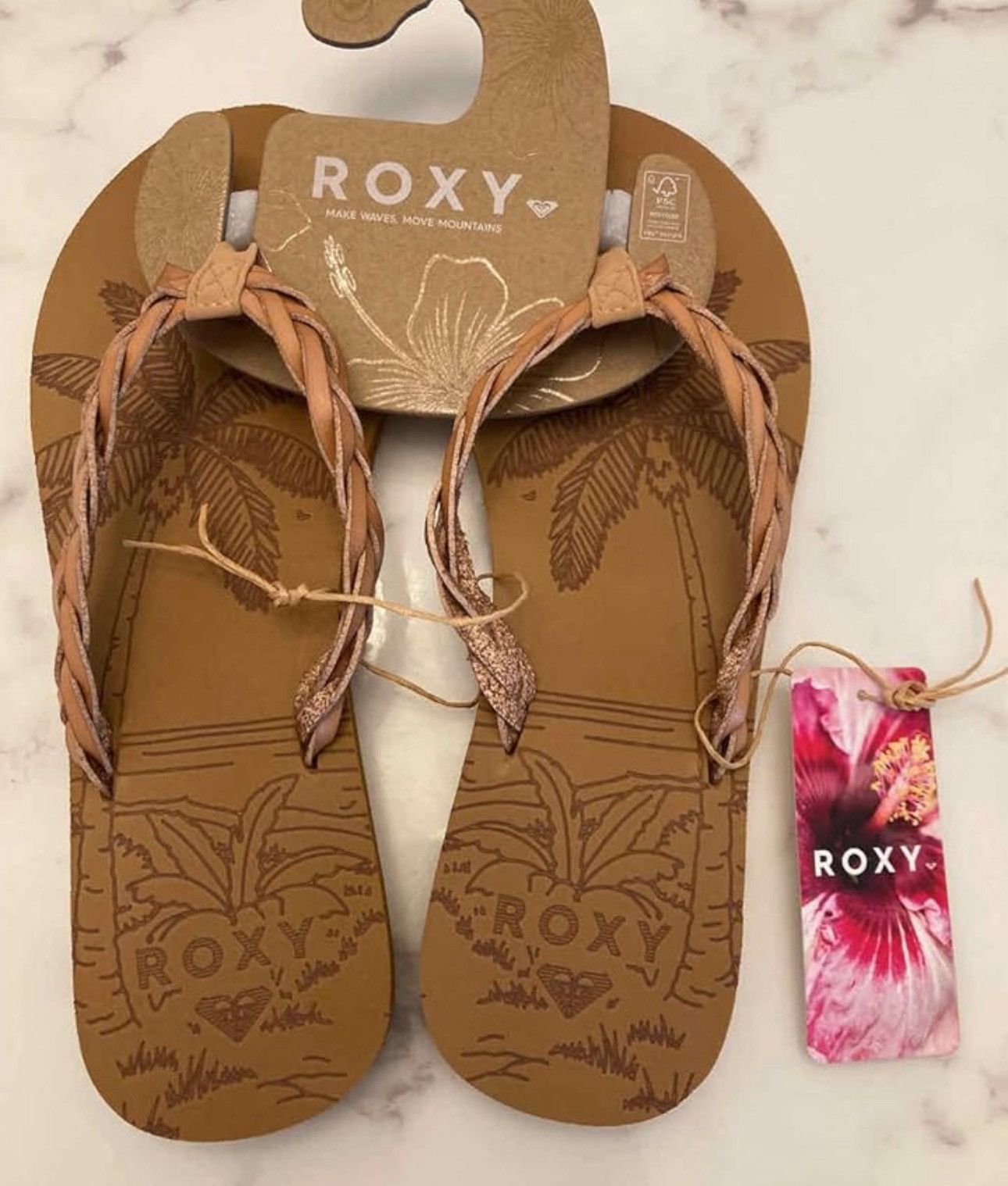 Other Roxy braided flip flops size 8 Size US 8 / IT 38 - 2 Thumbnail