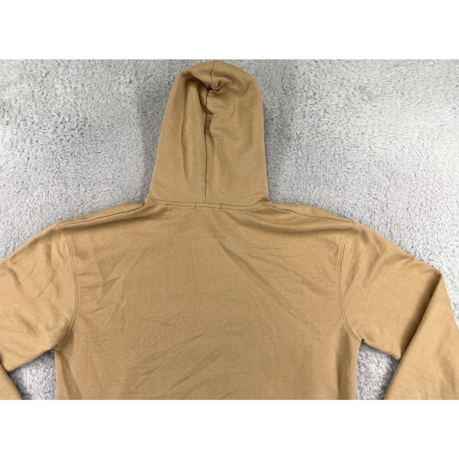 PrettyLittleThing VINTAGE PRETTYLITTLETHING Sweater Shirt Womens Medium Beige Hooded Pullover Kangaroo Pocket Size M / US 6-8 / IT 42-44 - 7 Thumbnail