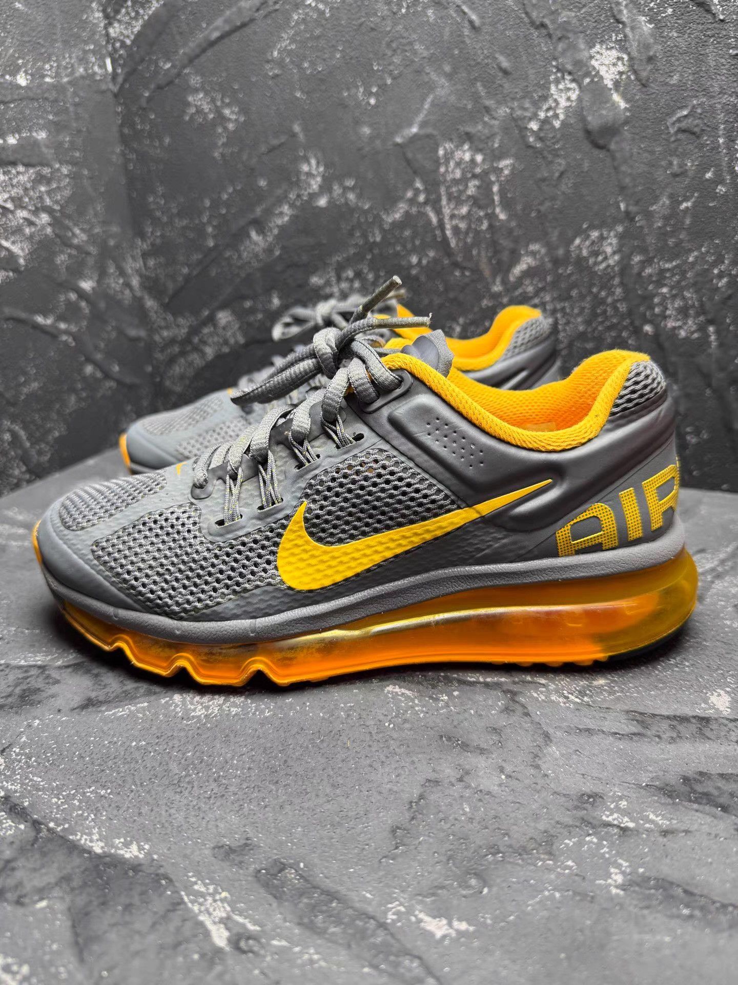Nike Nike Air Max Grey & Yellow Large Air Cushion Q10 Size US 6 / IT 36 - 2 Thumbnail