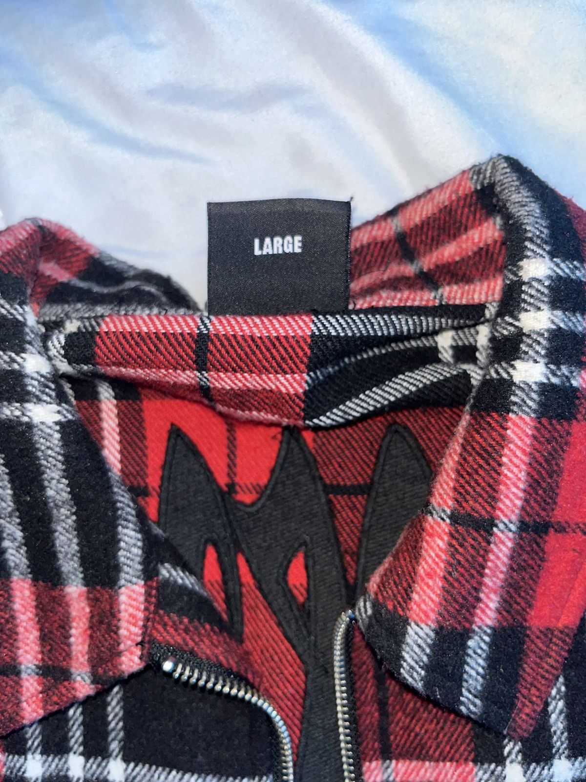 Revenge Revenge Red Plaid Zip Up Flannel Size L Size US L / EU 52-54 / 3 - 4 Thumbnail