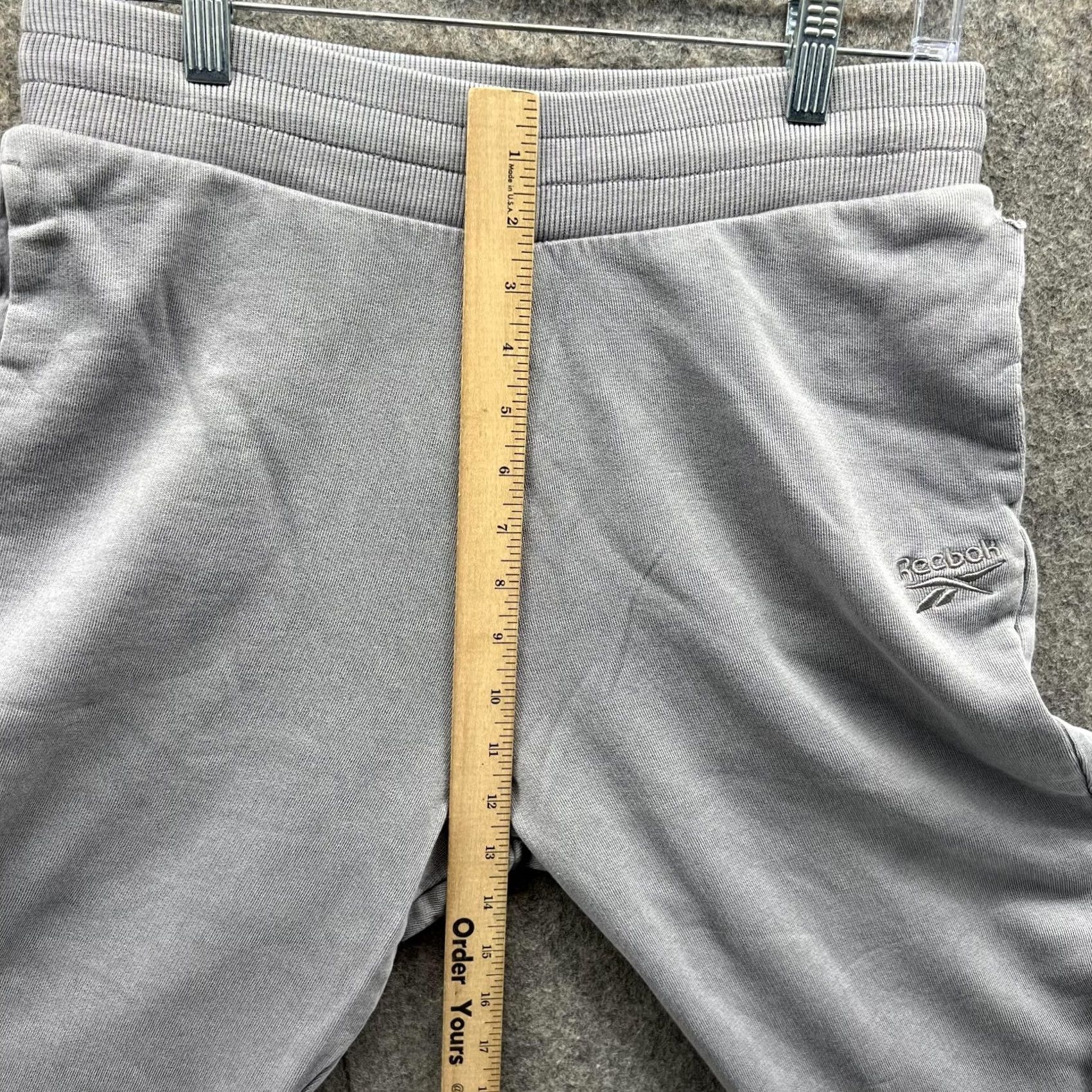 Reebok Reebok Sweatpants Men Small Adult Gray Pants Fleece Training Cotton Pocketed Regular Inseam 26 in Size US 29 - 6 Thumbnail