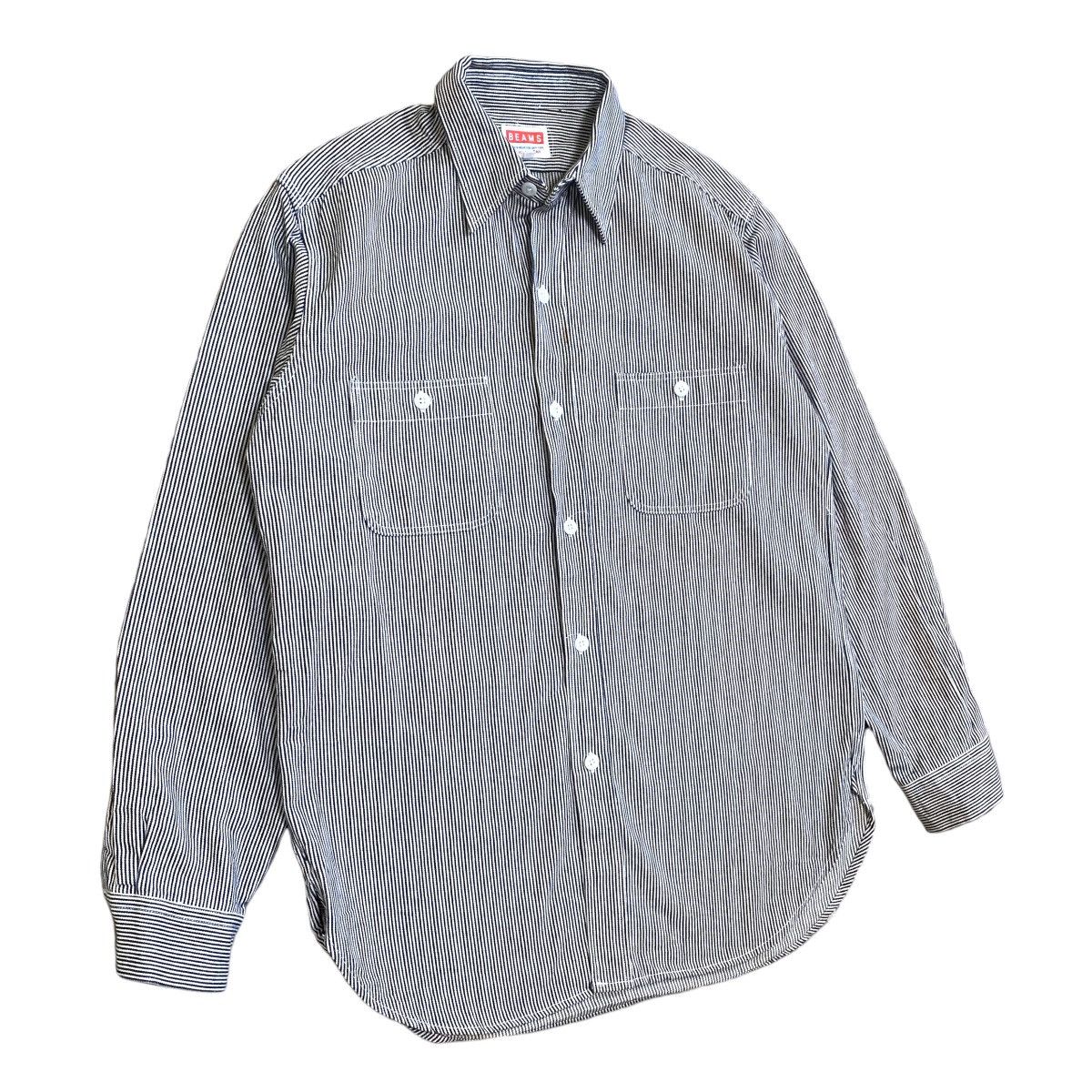 Beams Plus × Japanese Brand × Vintage 💥 JAPAN BEAMS WORKER HICKORY SHIRT Size US M / EU 48-50 / 2 - 3 Thumbnail