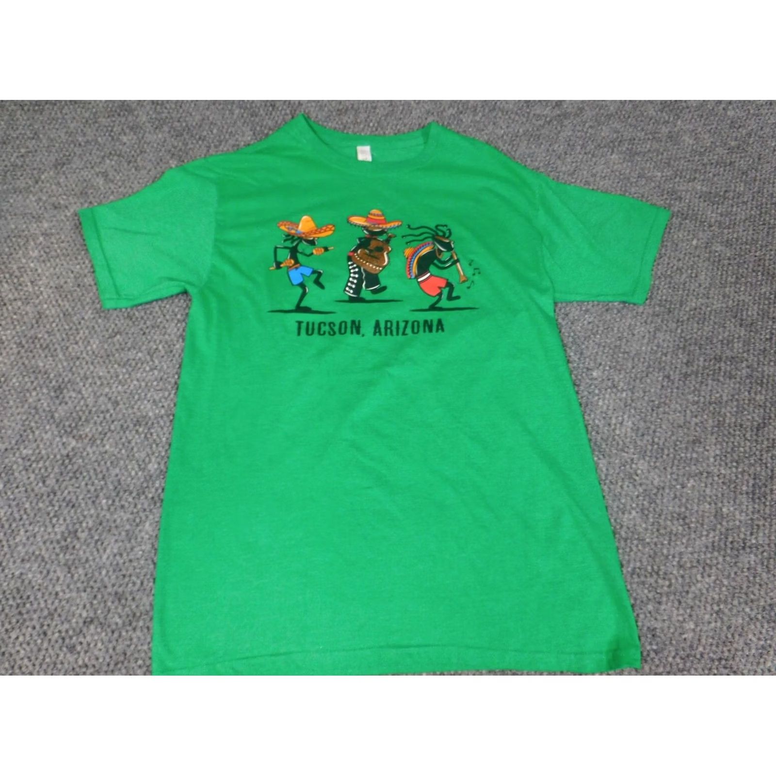 Jerzees JERZEES Shirt Mens T-Shirt Short Sleeve Crew Neck Green Cotton Knit Logo Medium M Vintage No Size US M / EU 48-50 / 2 - 3 Thumbnail