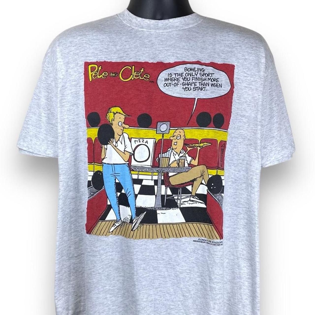 Vintage Vintage 90s TNT Pete and Clete Bowling Cartoon Tshirt Size US XL / EU 56 / 4 - 1 Thumbnail