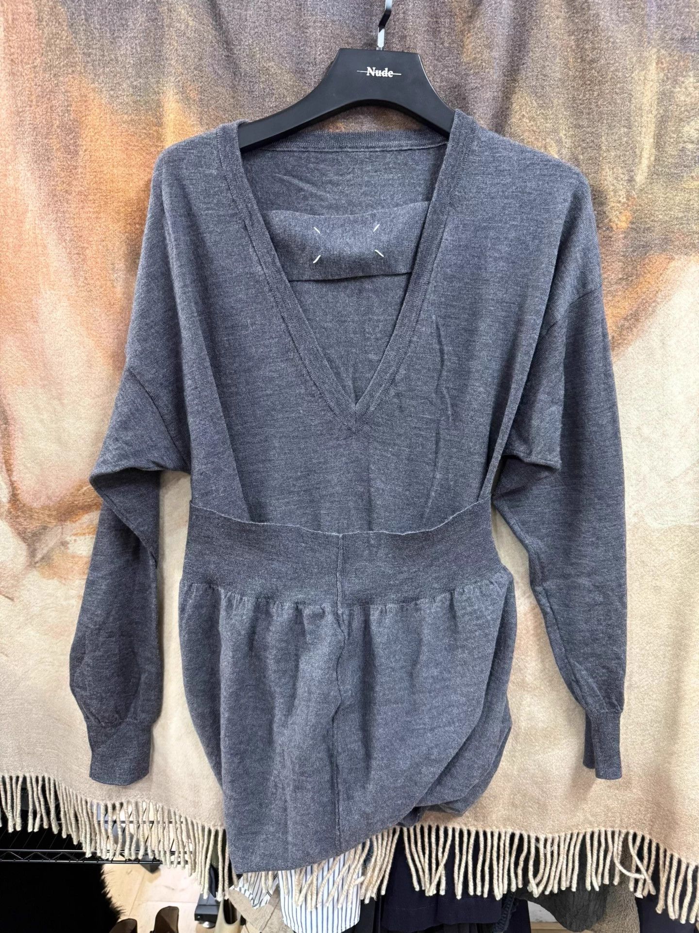 Maison Margiela Maison Margiela 4-Stitch Wool Knit Dress L - Unique Tag Size L / US 10 / IT 46 - 7 Thumbnail