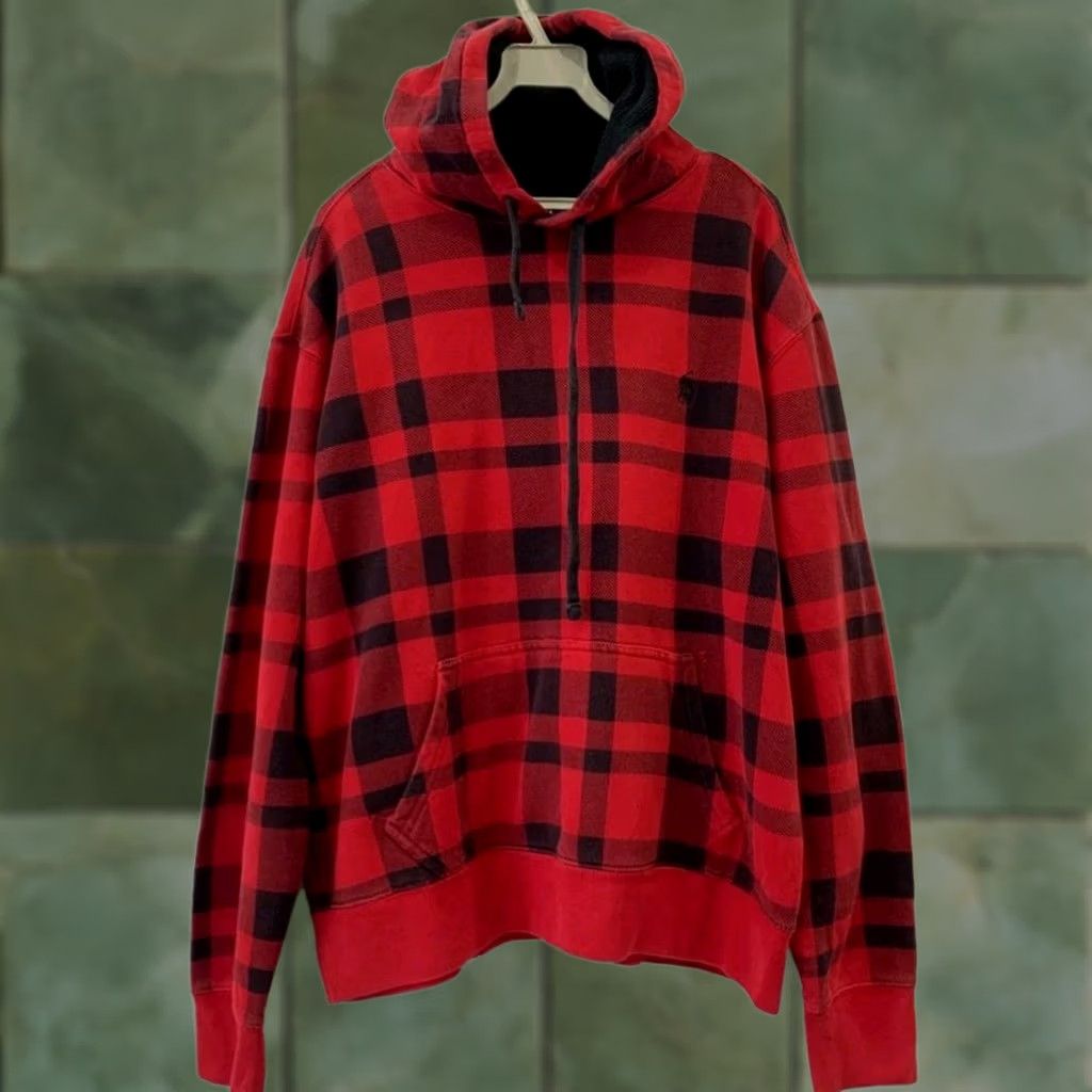 Polo Ralph Lauren Polo Ralph Lauren Plaid Hoodie Men L Black Buffalo Check Pullover Hooded Sweatshirt Size US L / EU 52-54 / 3 - 1 Thumbnail