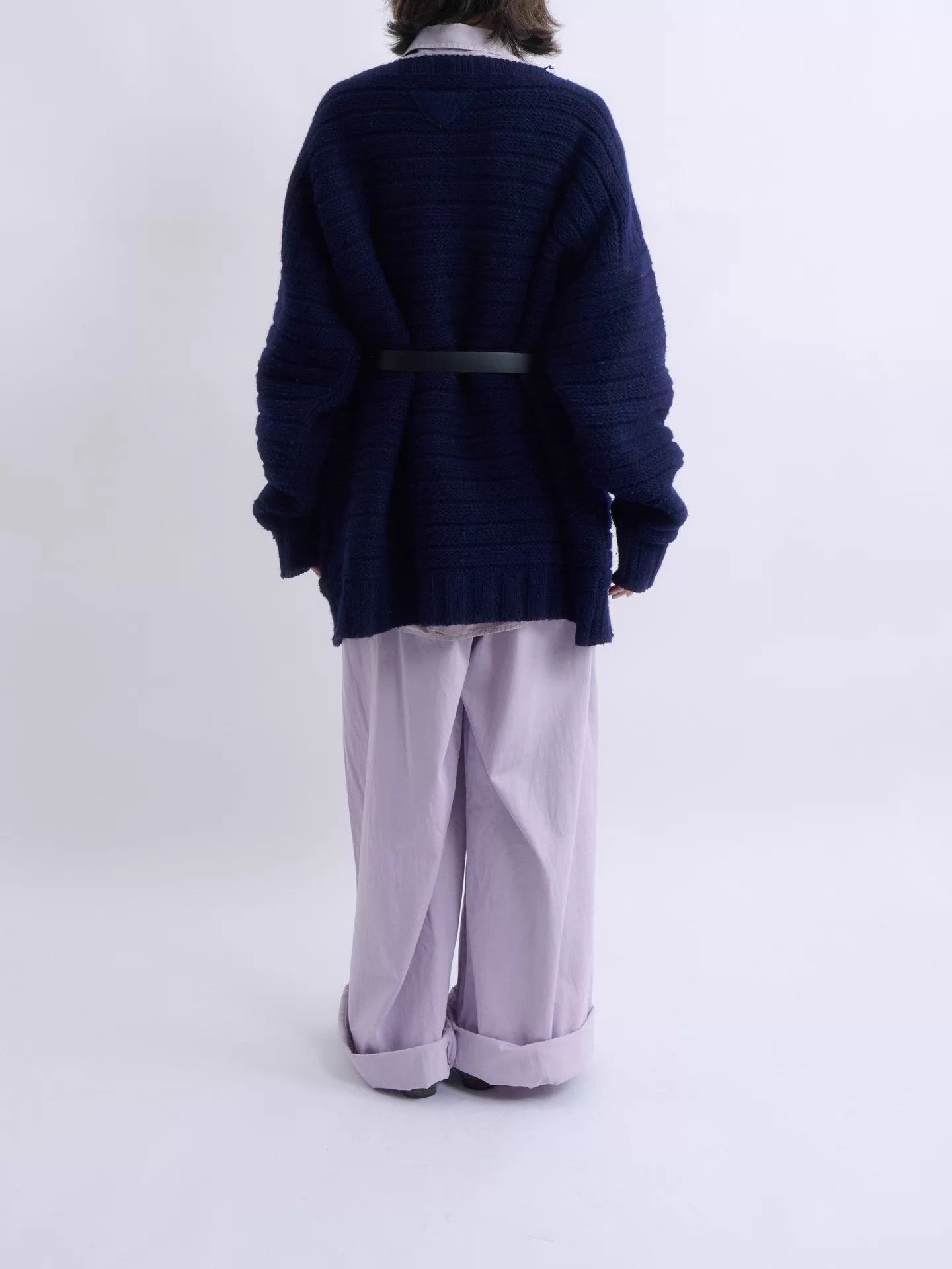 Prada PRADA by RAF SIMONS navy oversized wool sweater Size XL / US 12-14 / IT 48-50 - 6 Thumbnail