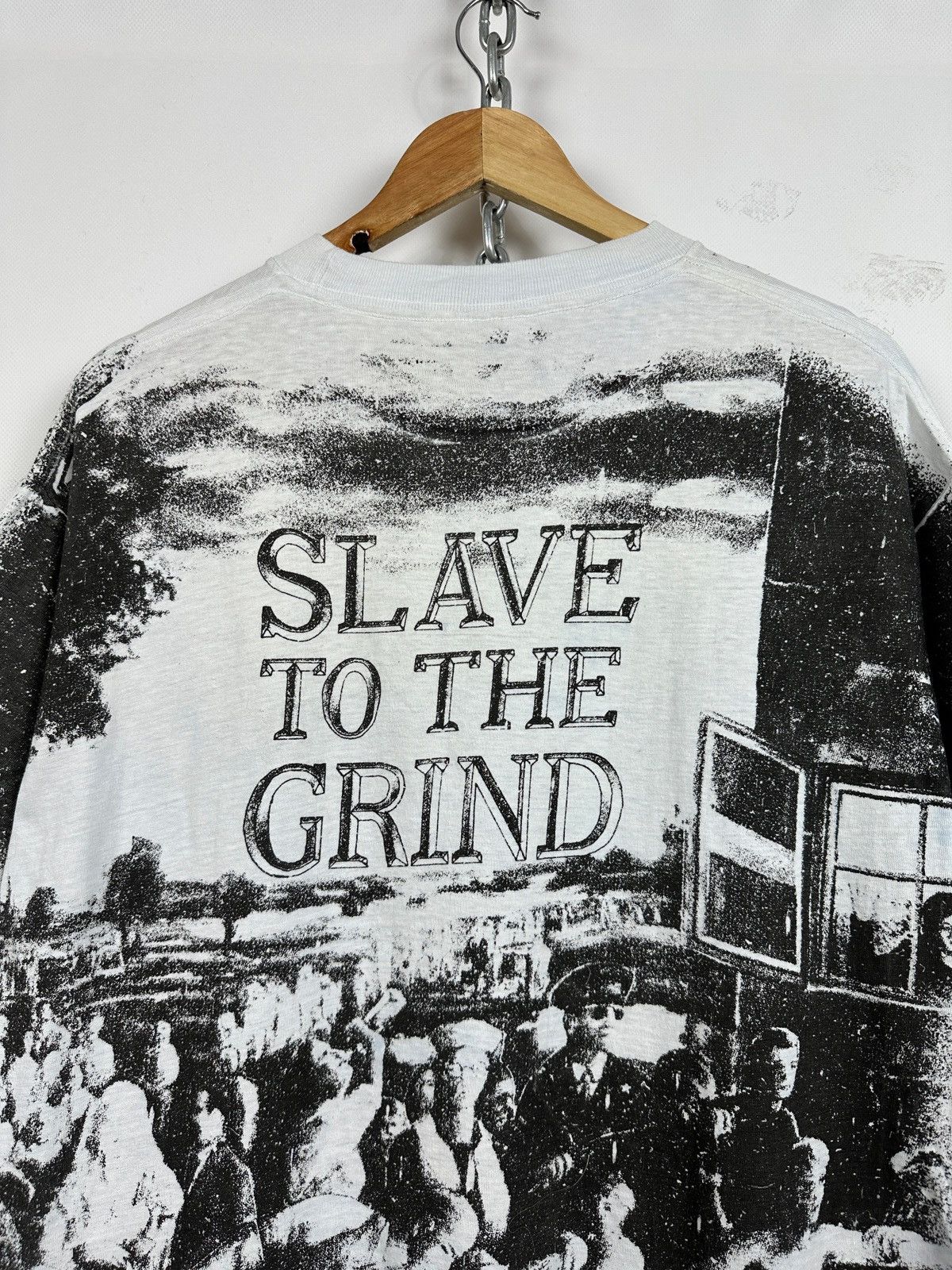 Band Tees 90s Vintage Skid Row Slave To The Grind Band T-Shirt Size US XL / EU 56 / 4 - 16 Thumbnail