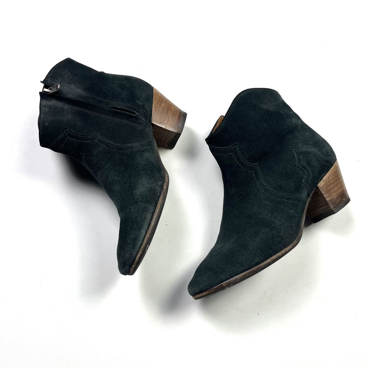 Cowboy Equipment × Isabel Marant × Isabel Marant Etoile ISABEL MARANT Dicker Suede Ankle Boots Cowboy Size US 7 / IT 37 - 3 Thumbnail
