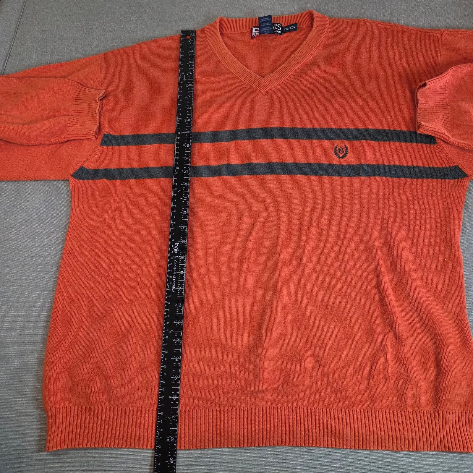 Chaps Vintage Chaps RL XXL Orange Stripe Sweater Size US XXL / EU 58 / 5 - 7 Thumbnail