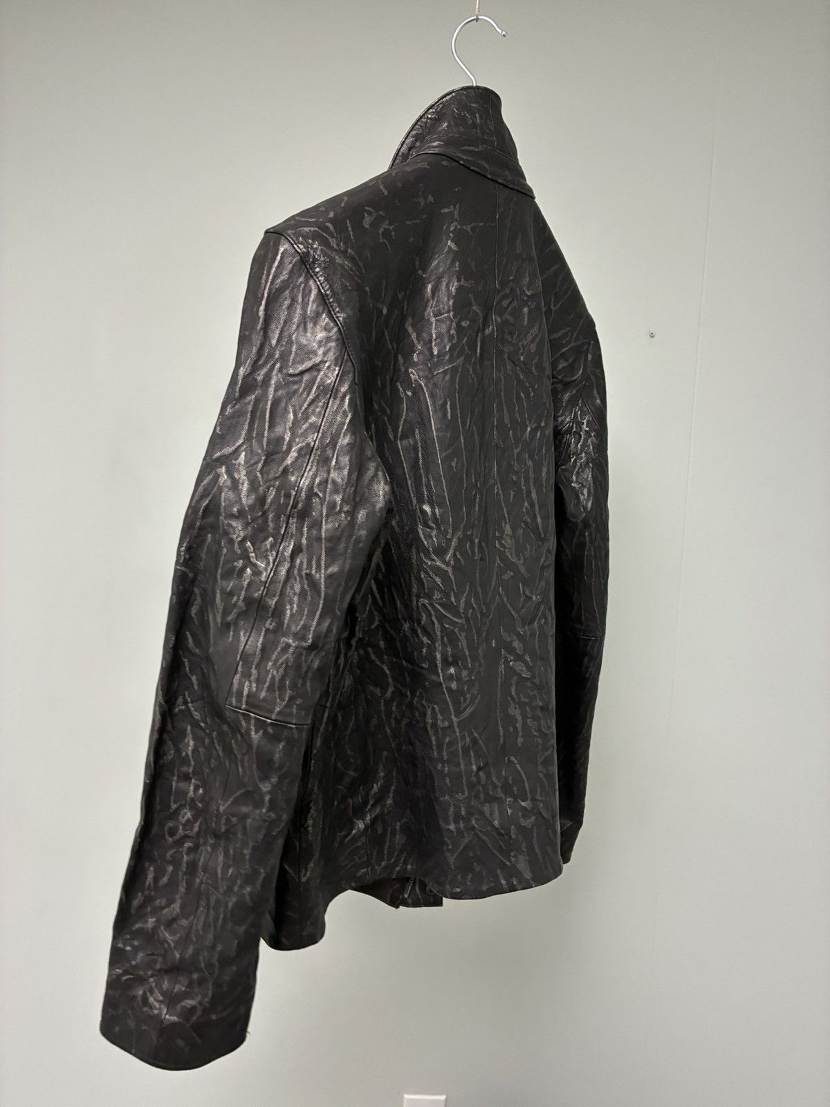 John Varvatos Crinkled Leather Jacket EU 48 USA 38 Size US M / EU 48-50 / 2 - 4 Thumbnail