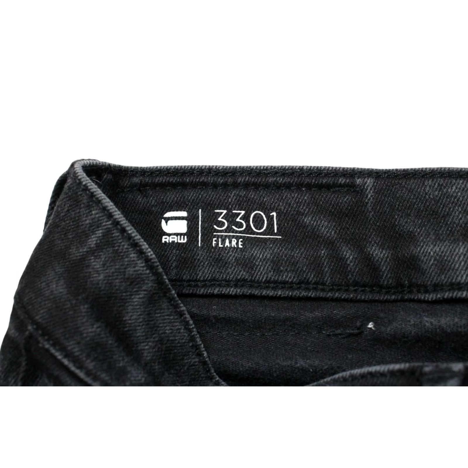 G-Star G-STAR Jeans Women's W30/L34 Flare Zip Fly Faded Stretch Whiskers Black Size 30" / US 8 / IT 44 - 6 Thumbnail