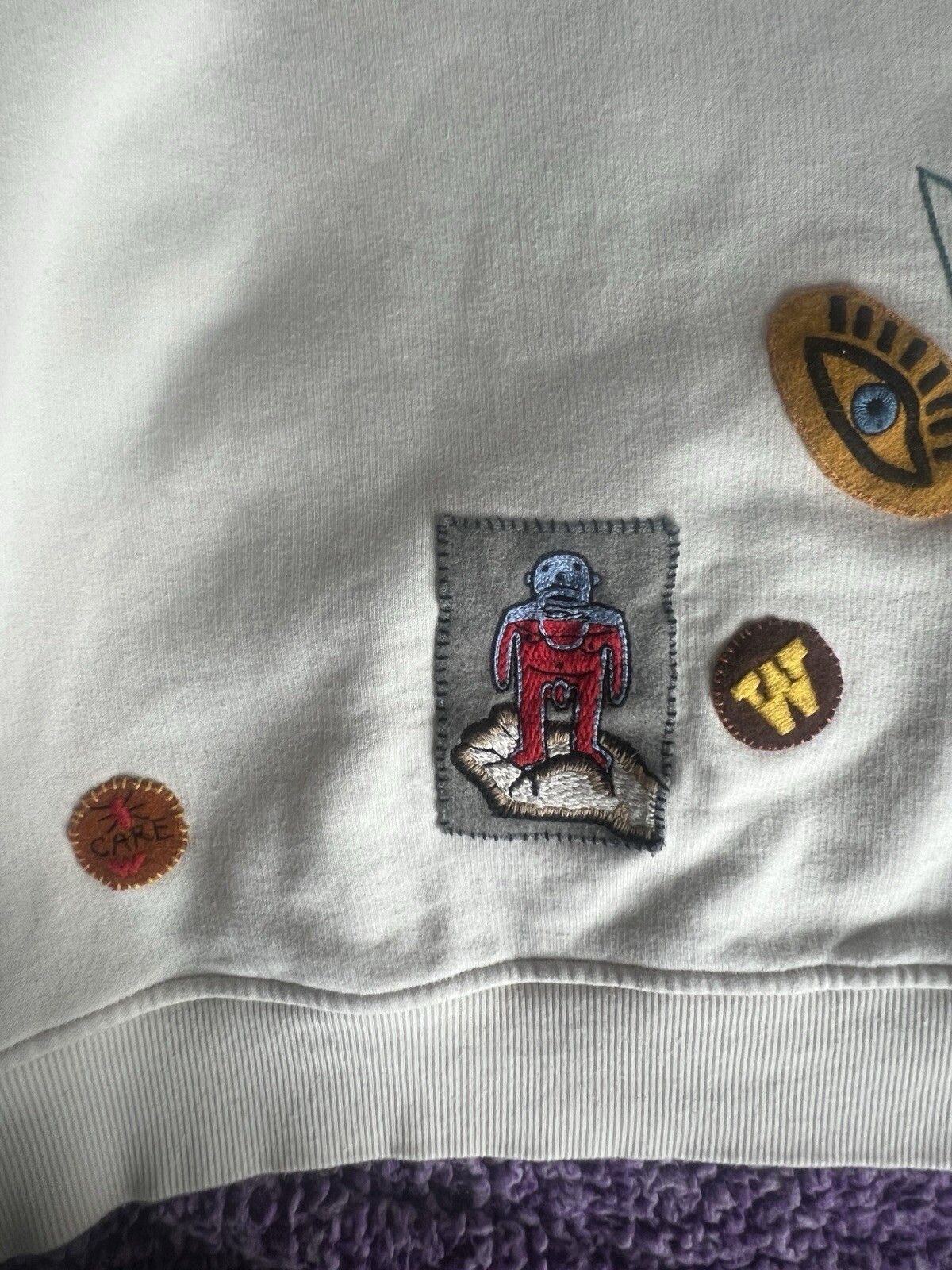 Walter Van Beirendonck Dream The World Awake Sweater With Appliques Size US L / EU 52-54 / 3 - 12 Thumbnail